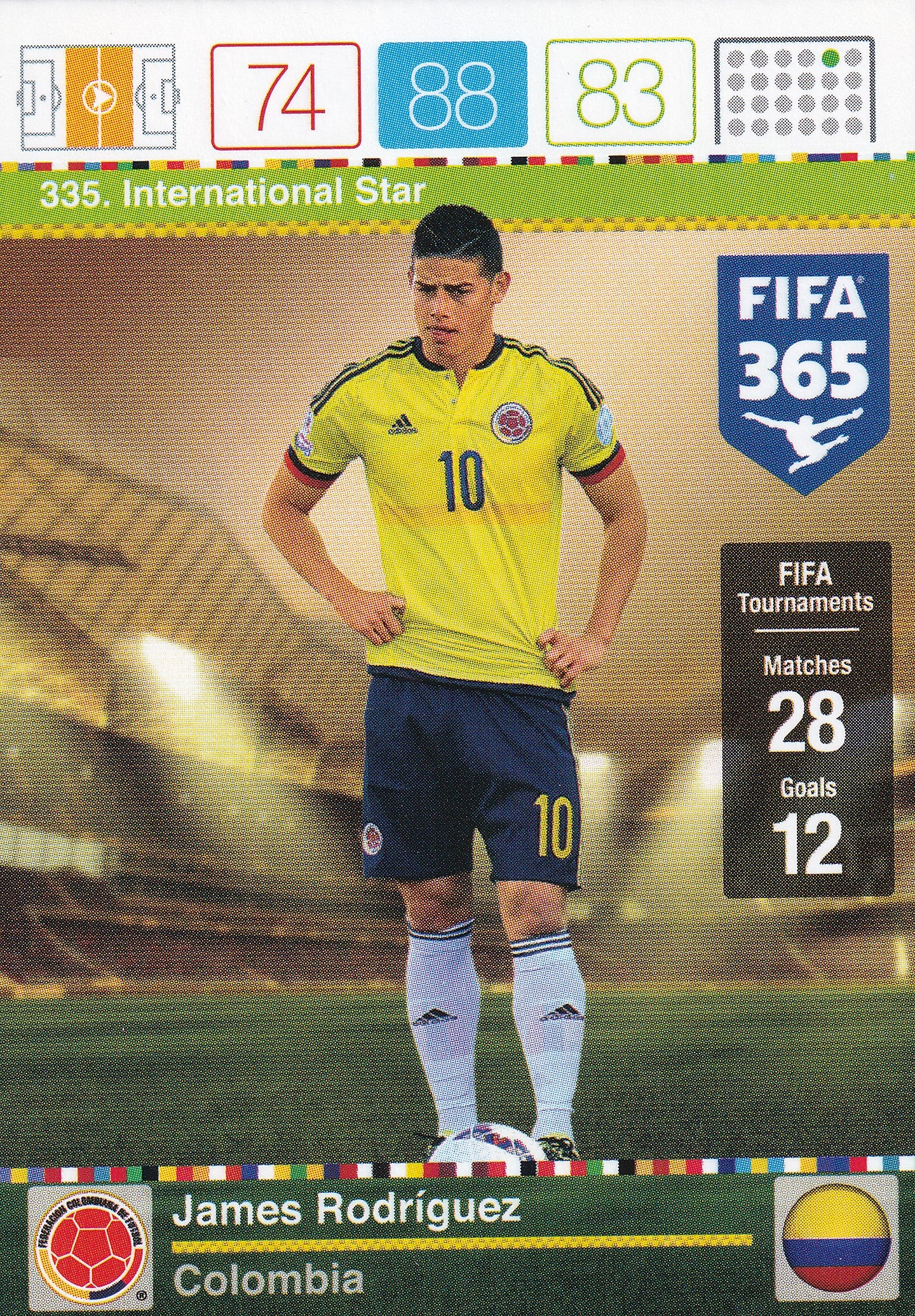 335. JAMES RODRIGUEZ - COLOMBIA - INTERNATIONAL STAR
