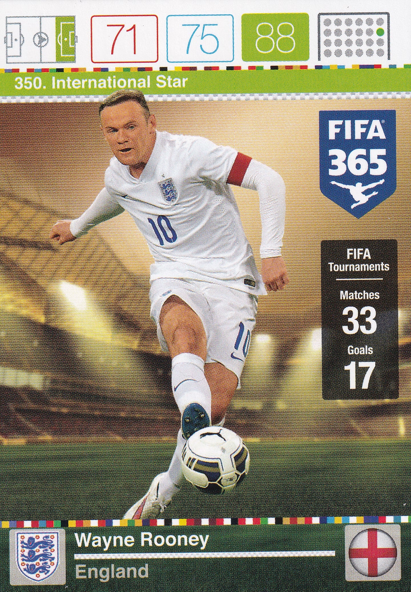 350. WAYNE ROONEY - ENGLAND - INTERNATIONAL STAR