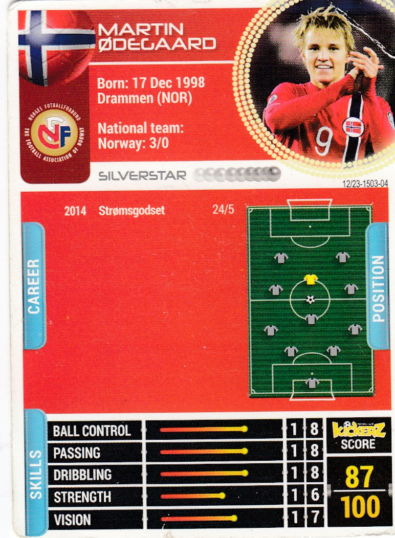 MARTIN ØDEGAARD - STRØMSGODSET - SILVERSTAR