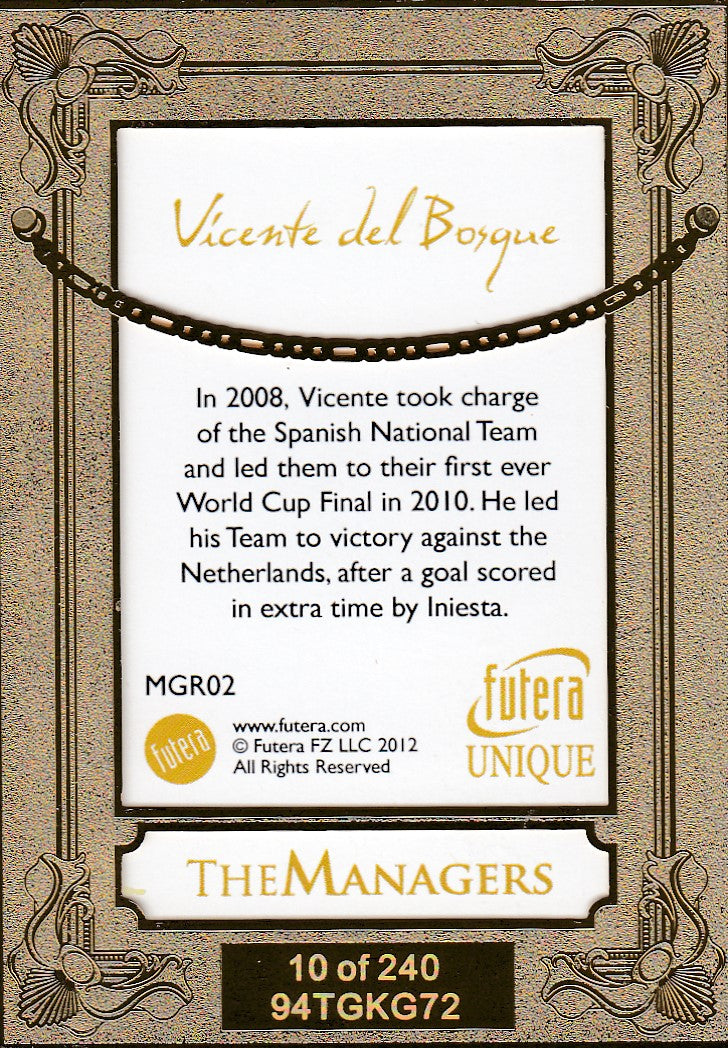 MGR-02. VICENTE DEL BOSQUE - SPAIN - THE MANAGERS #240