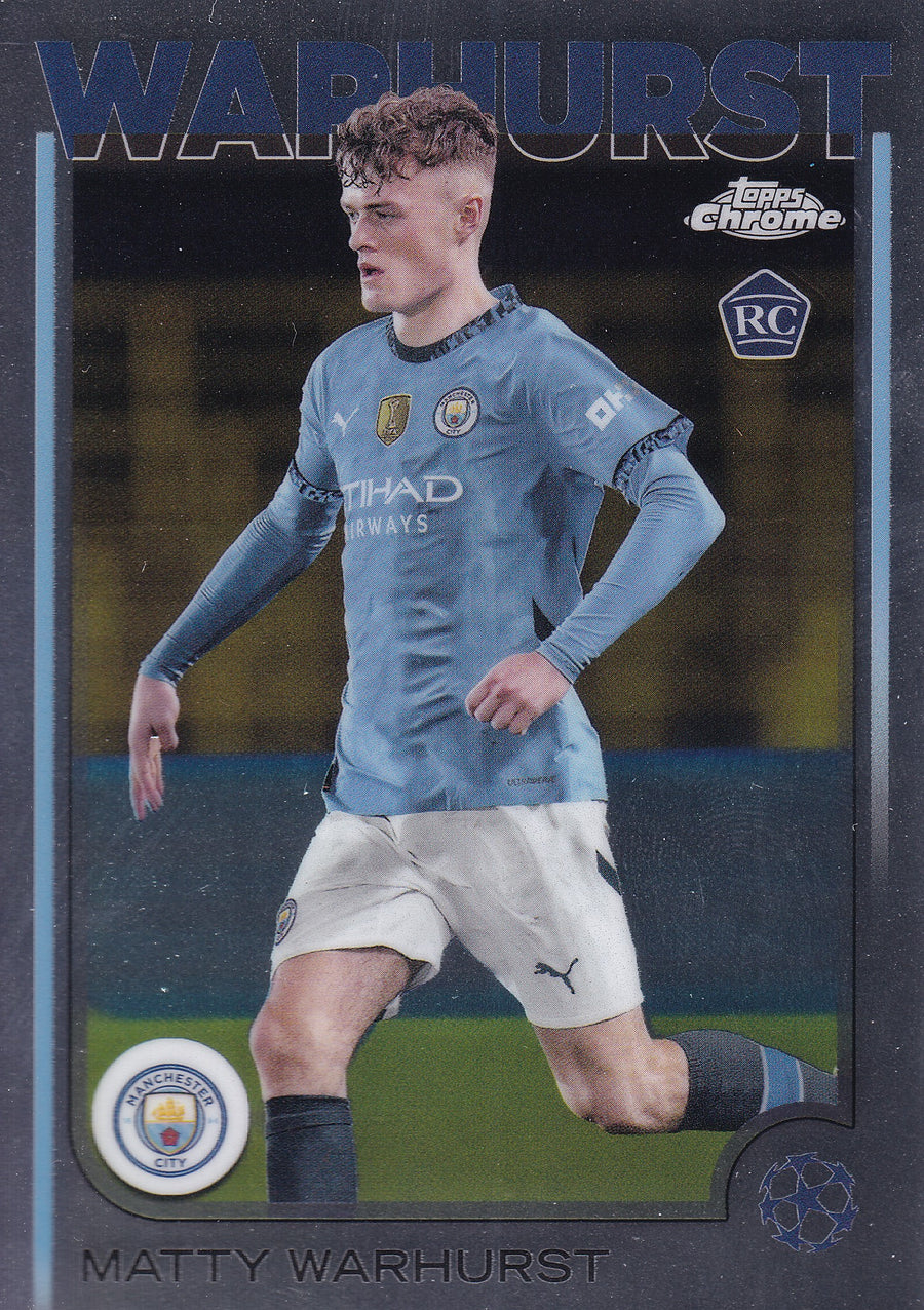092. MATTY WARHURST - MANCHESTER CITY - ROOKIE CARD