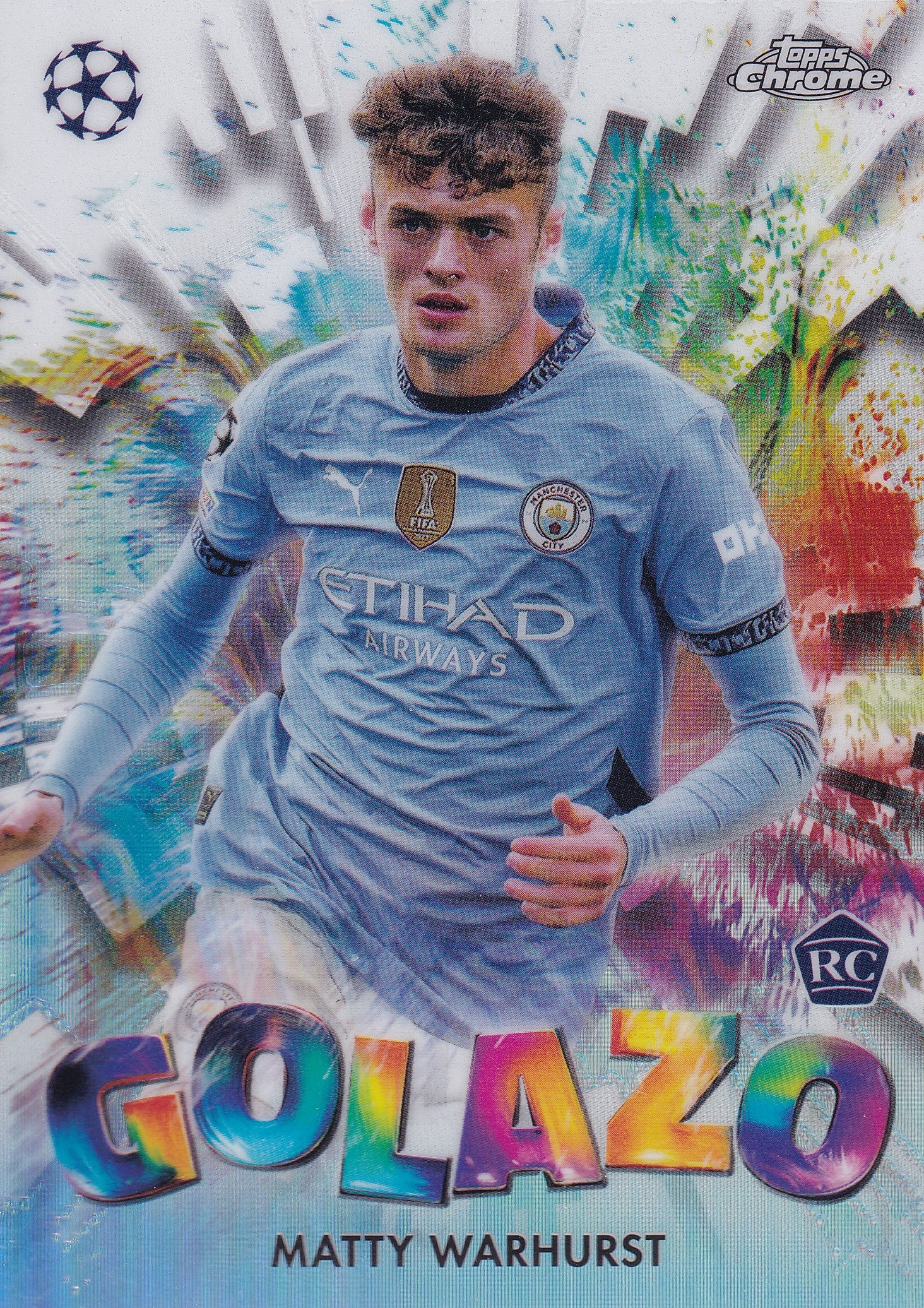 GZ-11. MATTY WARHURST - MANCHESTER CITY - ROOKIE CARD - GOLAZO