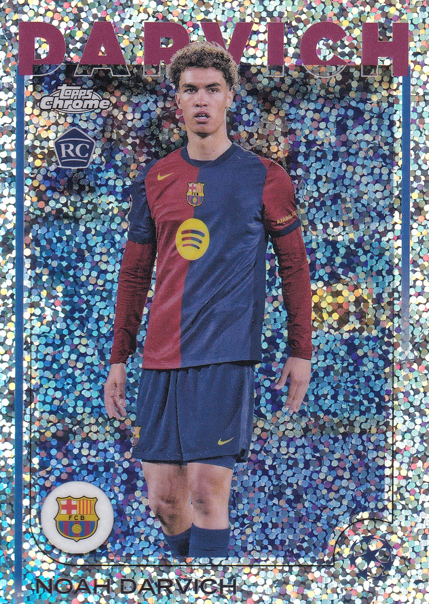 148. NOAH DARVICH - FC BARCELONA - ROOKIE CARD - HYPER PRIZM