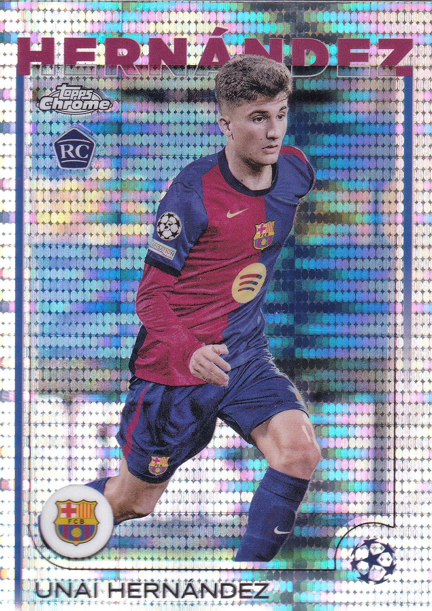 052. UNAI HERNANDEZ - FC BARCELONA - ROOKIE CARD - HYPER PRIZM