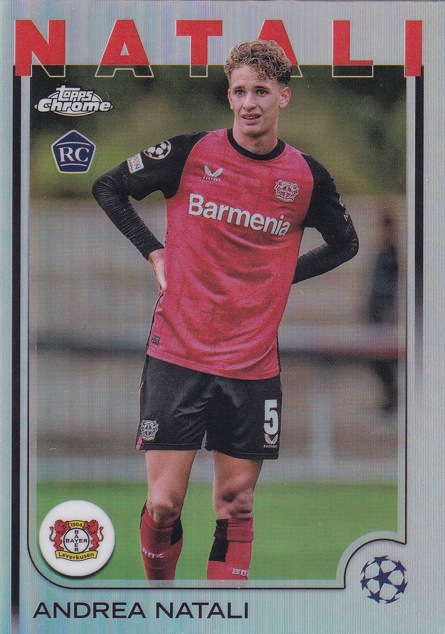 128. ANDREA NATALI - BAYER 04 LEVERKUSEN - ROOKIE CARD - SILVER REFRACTOR
