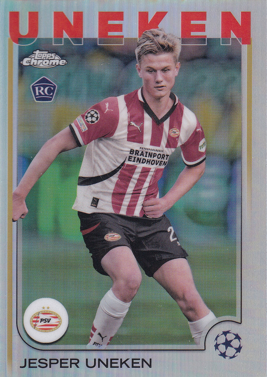 097. JESPER UNEKEN - PSV EINDHOVEN - ROOKIE CARD - SILVER REFRACTOR