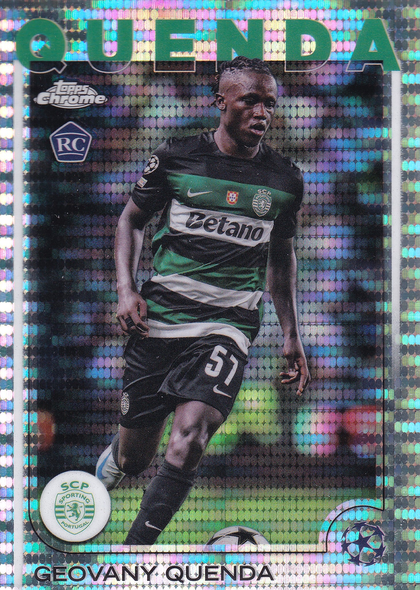 108. GEOVANY QUENDA - SPORTING LISBOA - ROOKIE CARD - HYPER PRIZM