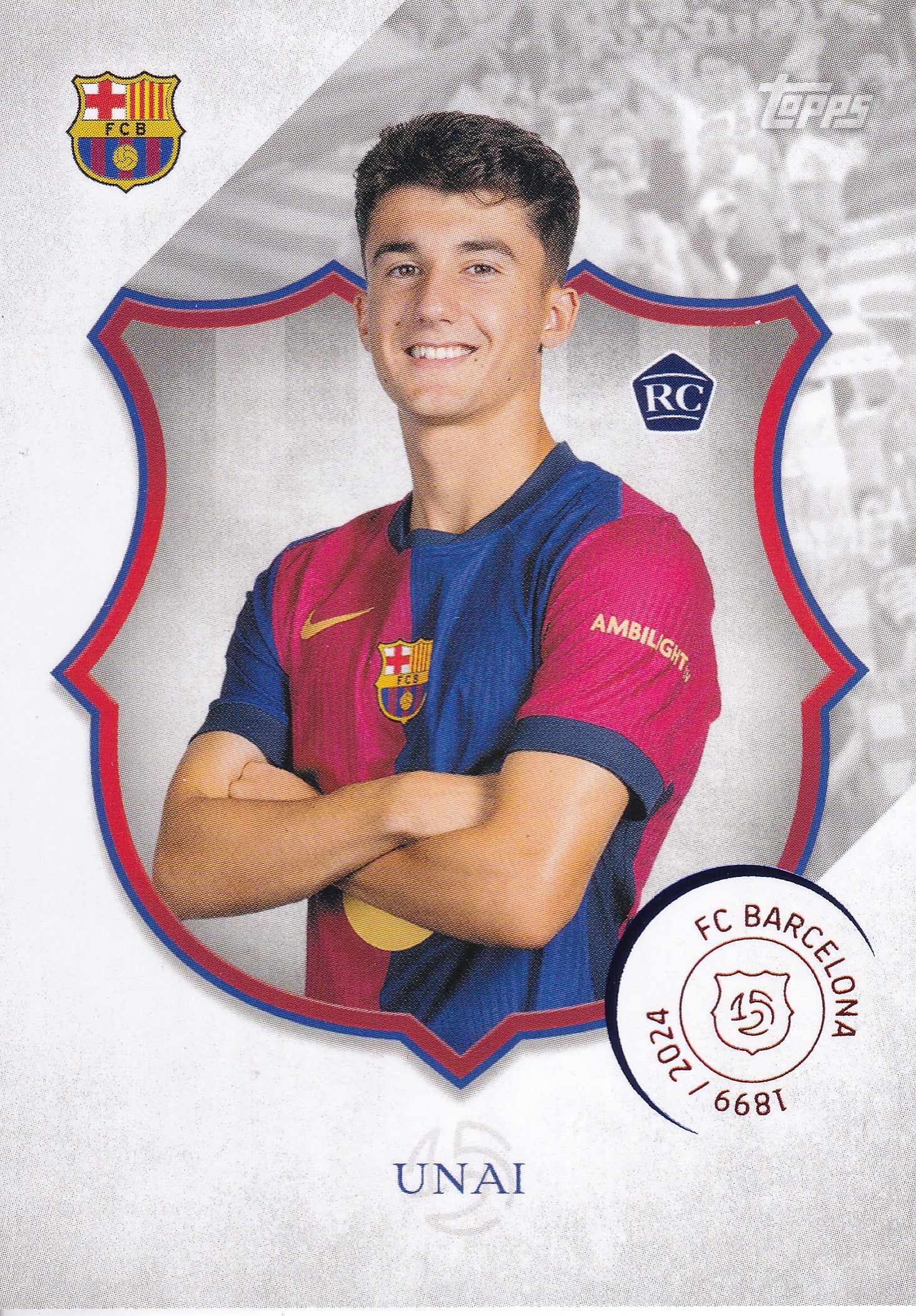 007. UNAI - FC BARCELONA - ROOKIE CARD
