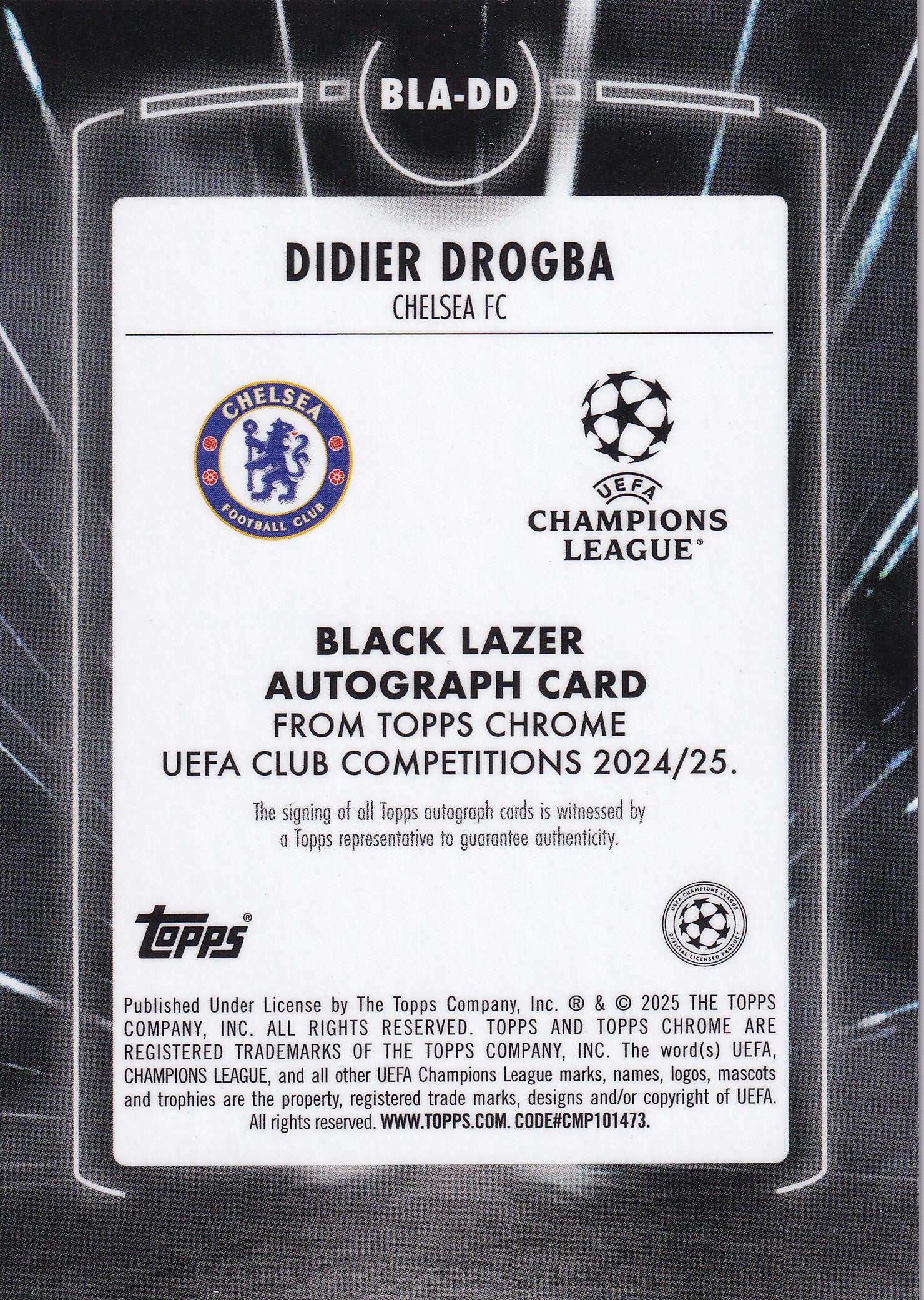 BLA-DD. DIDIER DROGBA - CHELSEA FC - BLACK LAZER AUTO