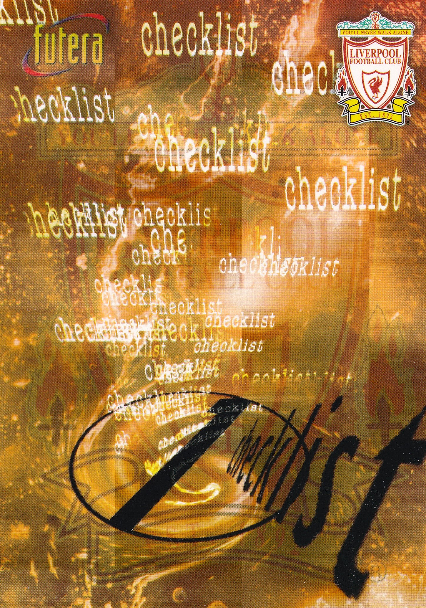 097. CHECKLIST 1 - LIVERPOOL FUTERA 1998