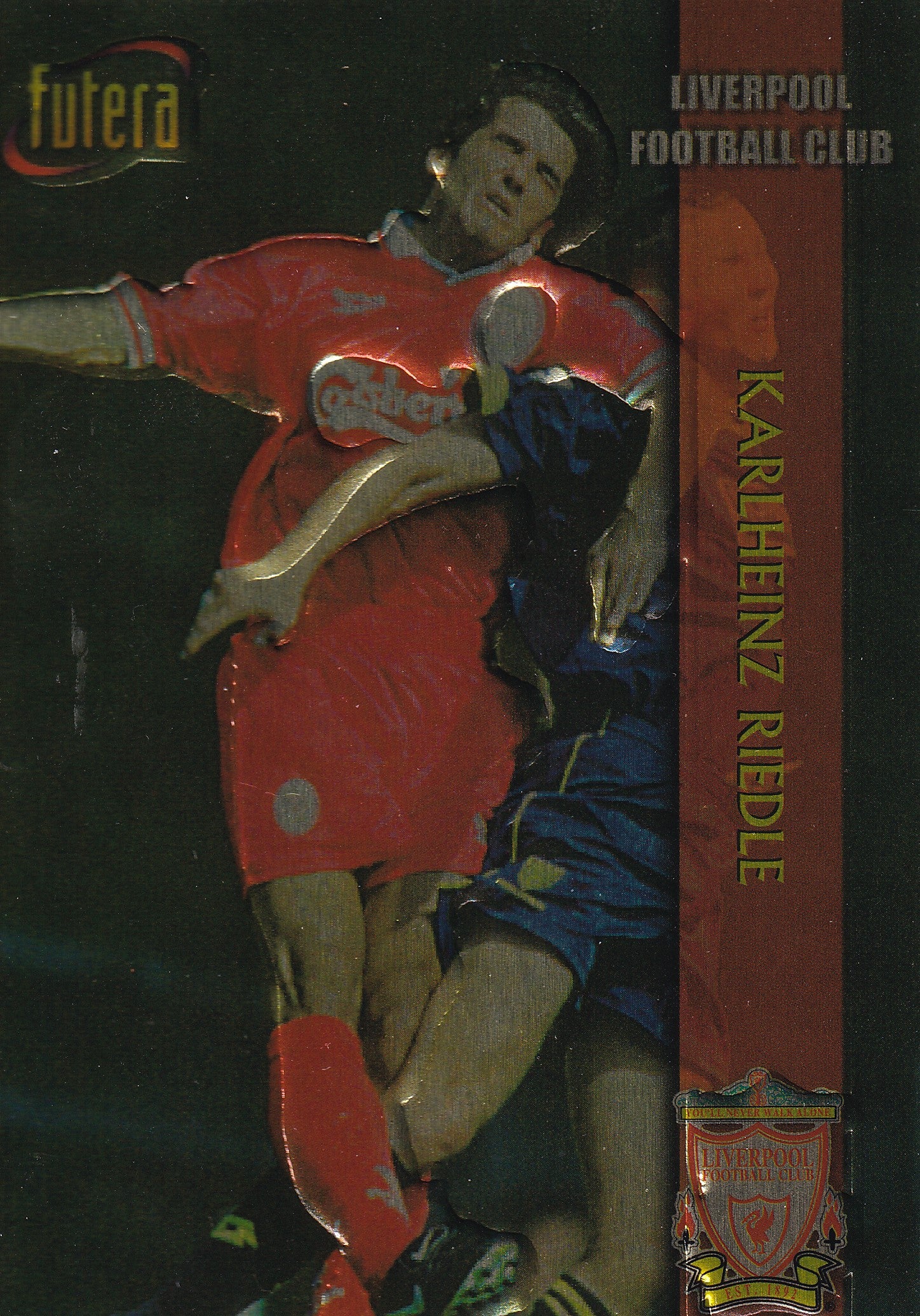007. KARLHEINZ RIEDLE - LIVERPOOL - EMBOSED SILVER FOIL
