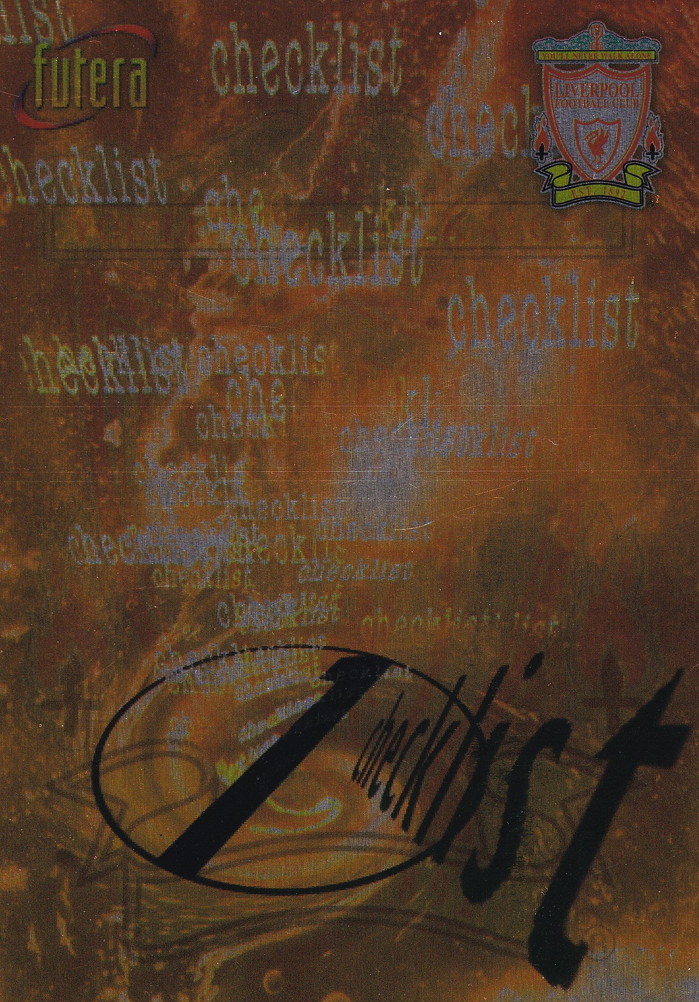 097. CHECKLIST 1 - LIVERPOL FUTERA 1998 - CHROME