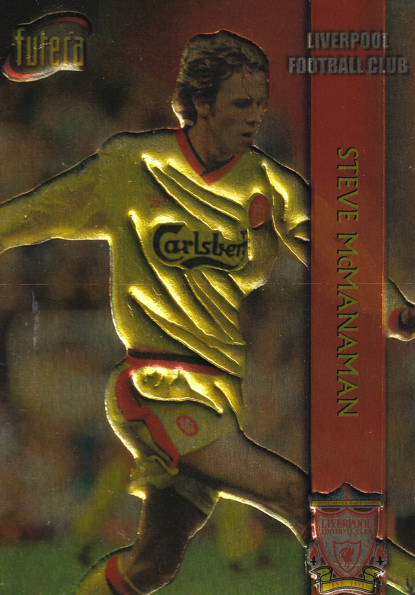 016. STEVE McMANAMAN - LIVERPOOL - EMBOSED SILVER FOIL