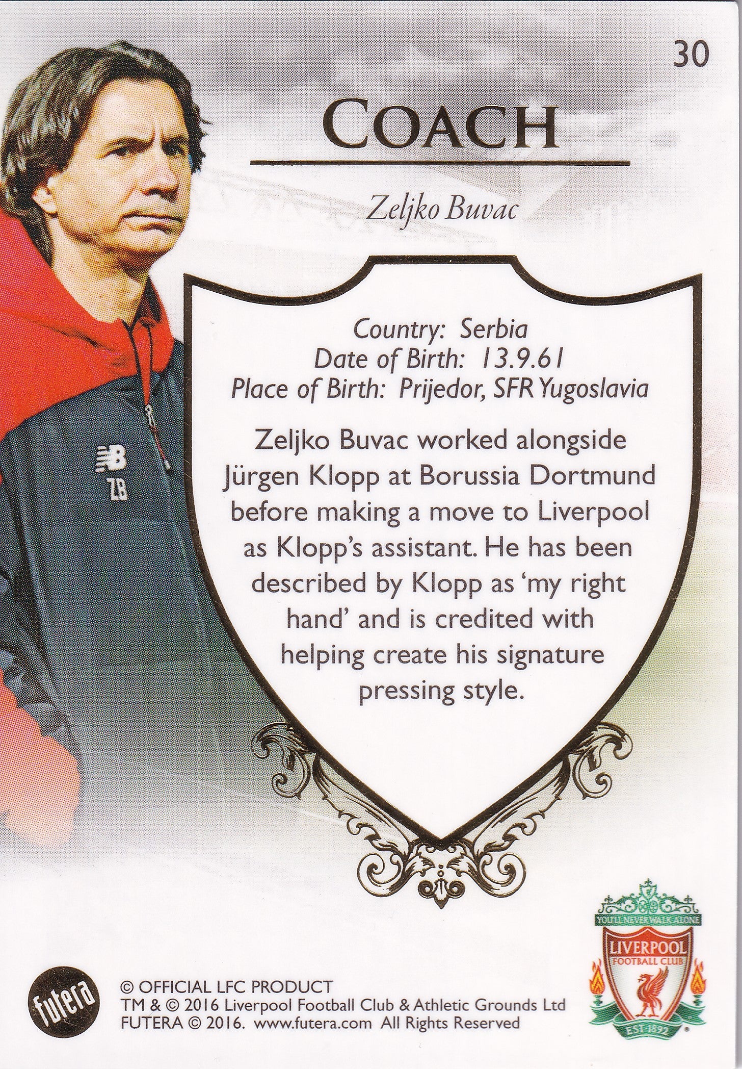 030. ZELJKO BUVAC - LIVERPOOL - COACH