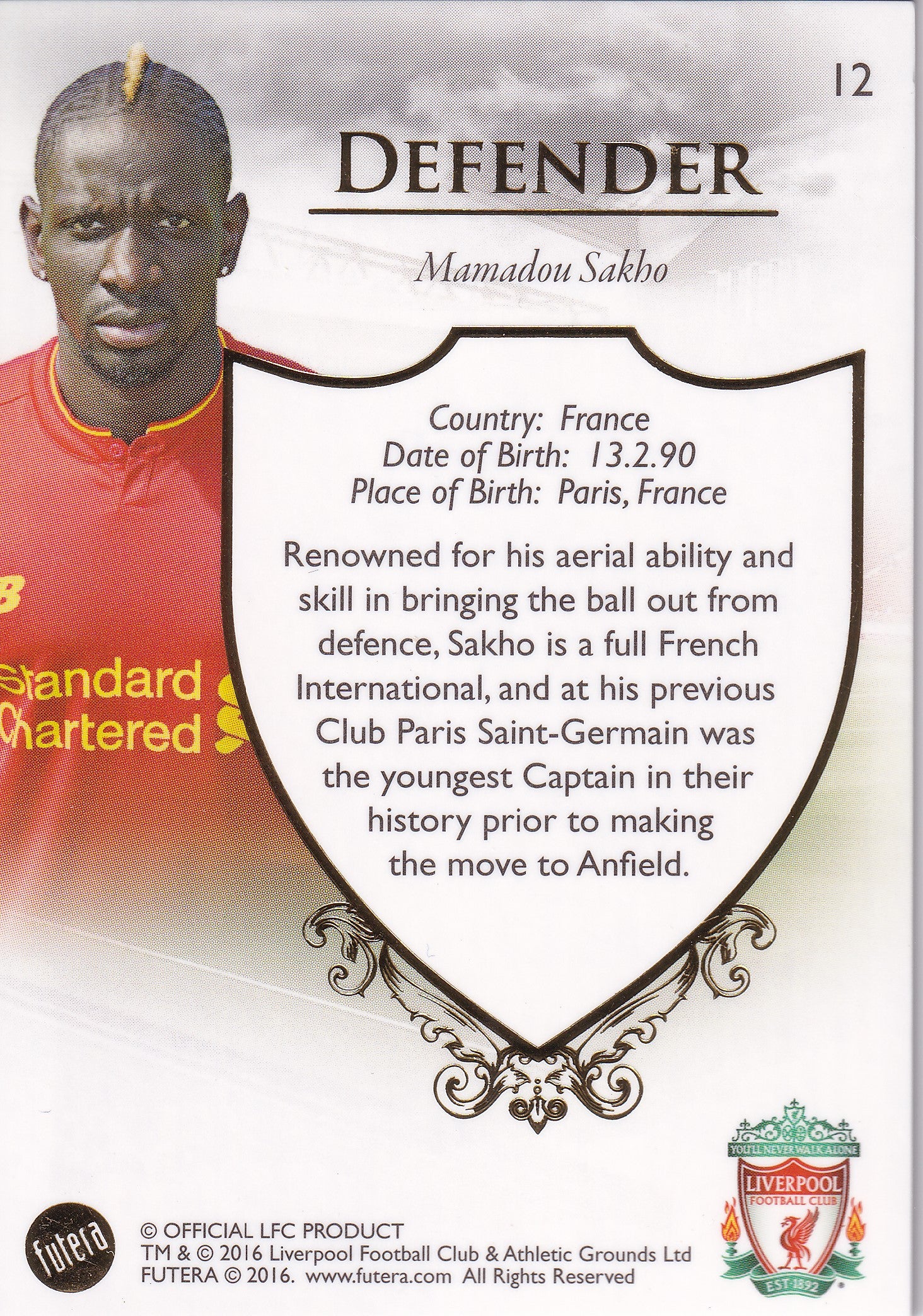 012. MAMADOU SAKHO - LIVERPOOL