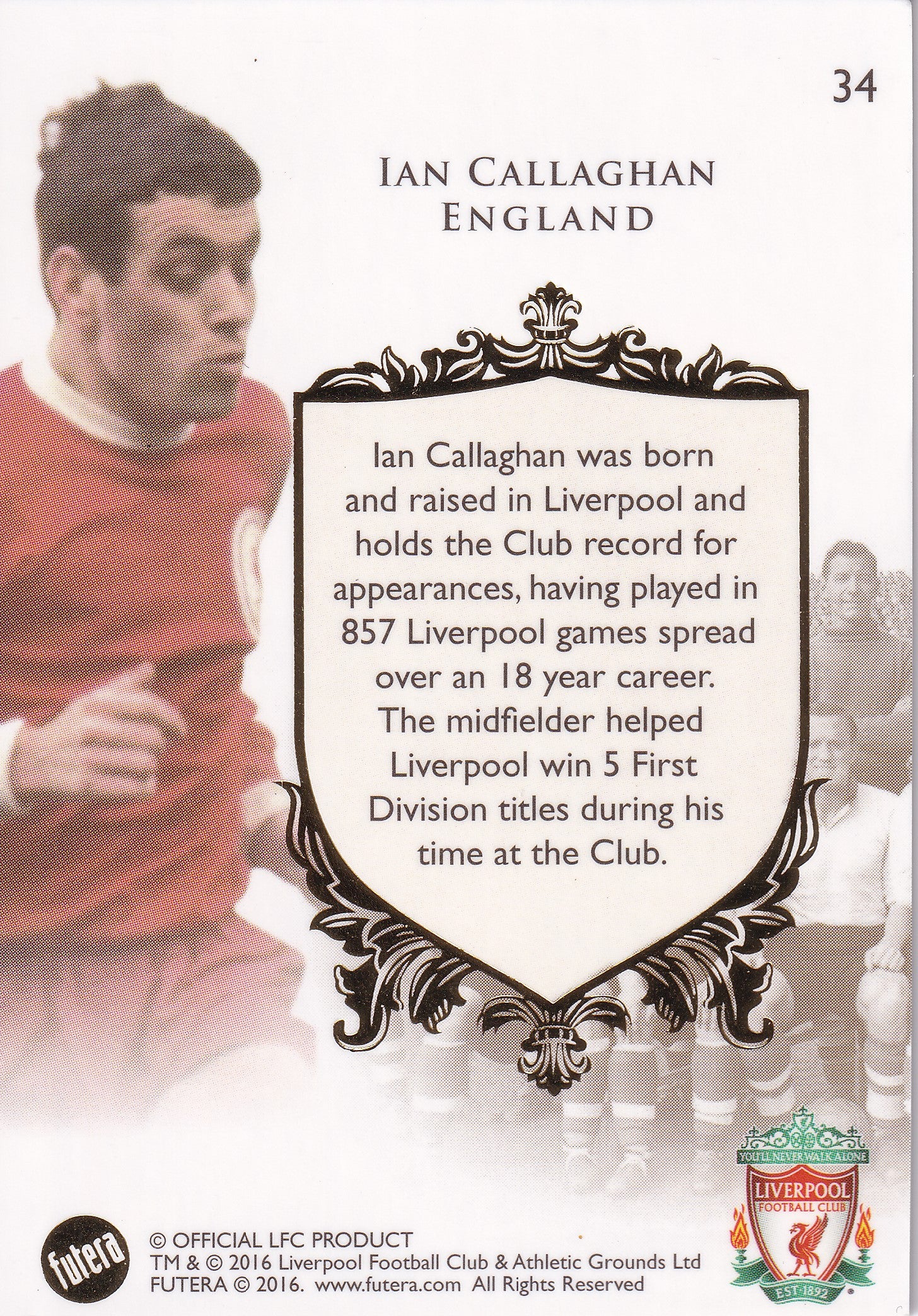 034. IAN CALLAGHAN - LIVEPROL - THE GREATS
