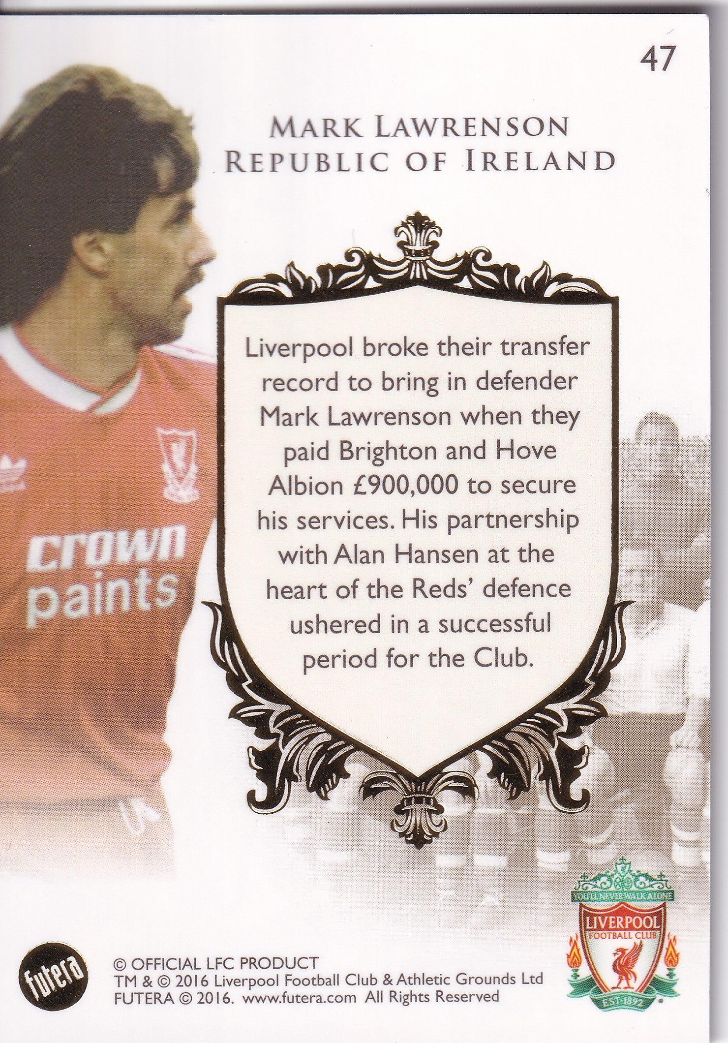 047. MARK LAWRENSON - LIVERPOOL - THE GREATS