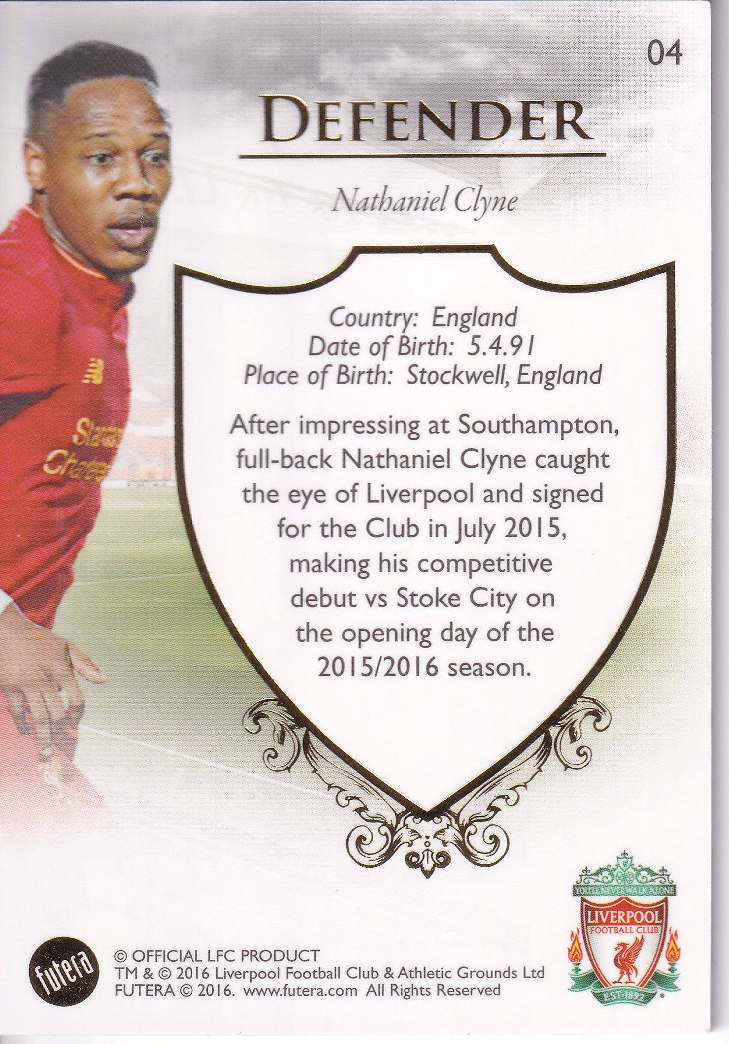 004. NATHANIEL CLYNE - LIVERPOOL