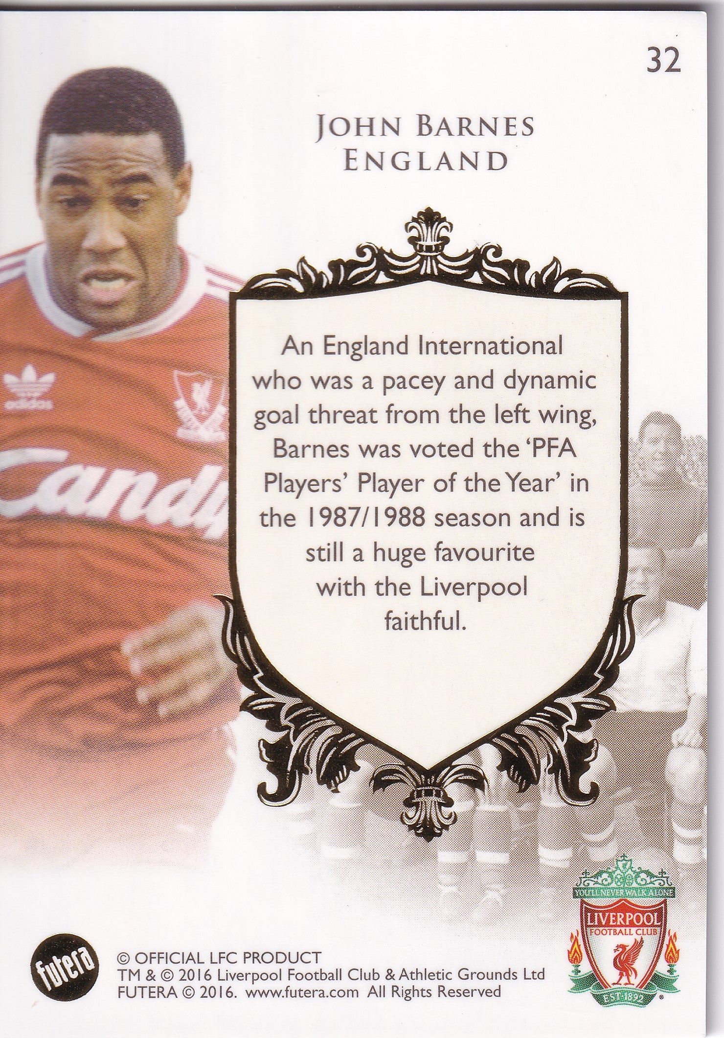 032. JOHN BARNES - LIVERPOOL - THE GREATS