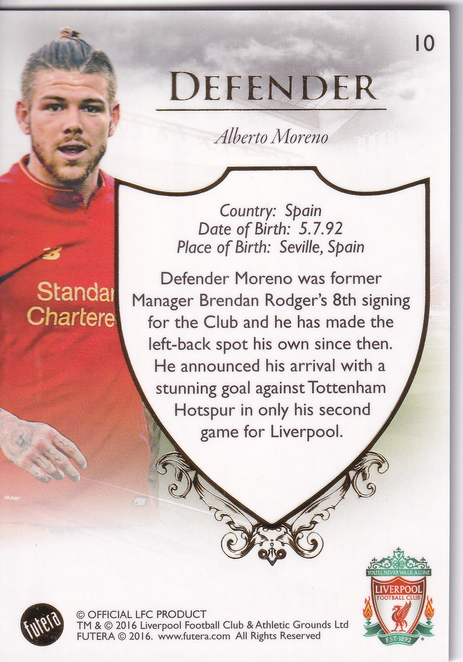 010. ALBERTO MORENO - LIVERPOOL