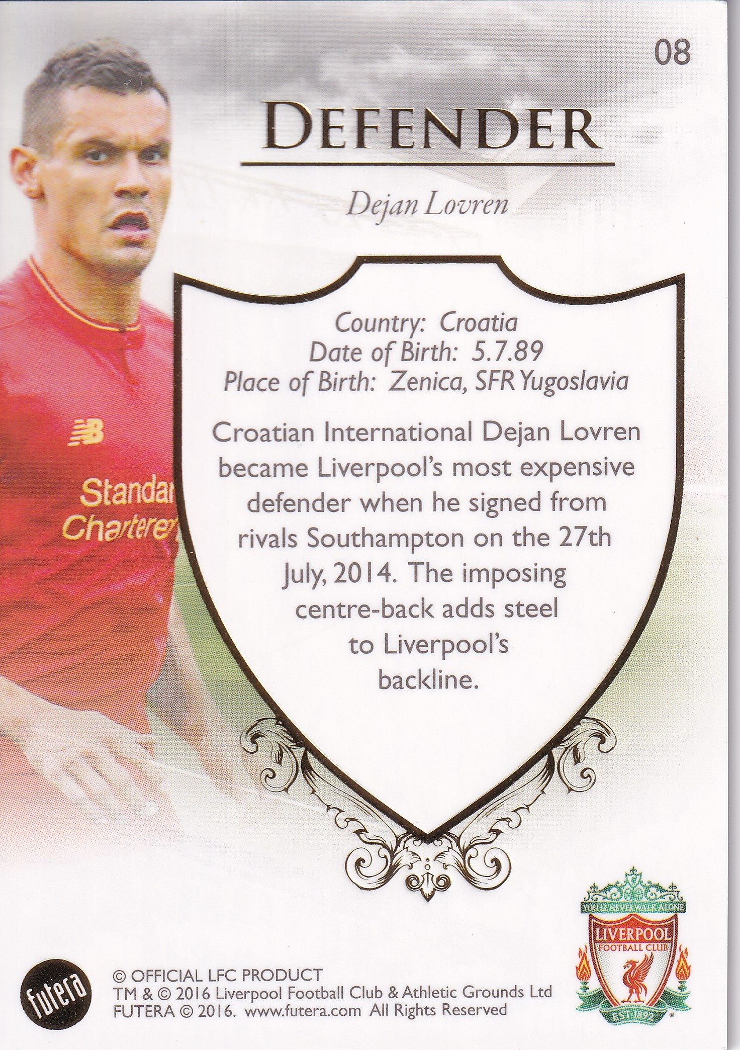 008. DEJAN LOVREN - LIVERPOOL