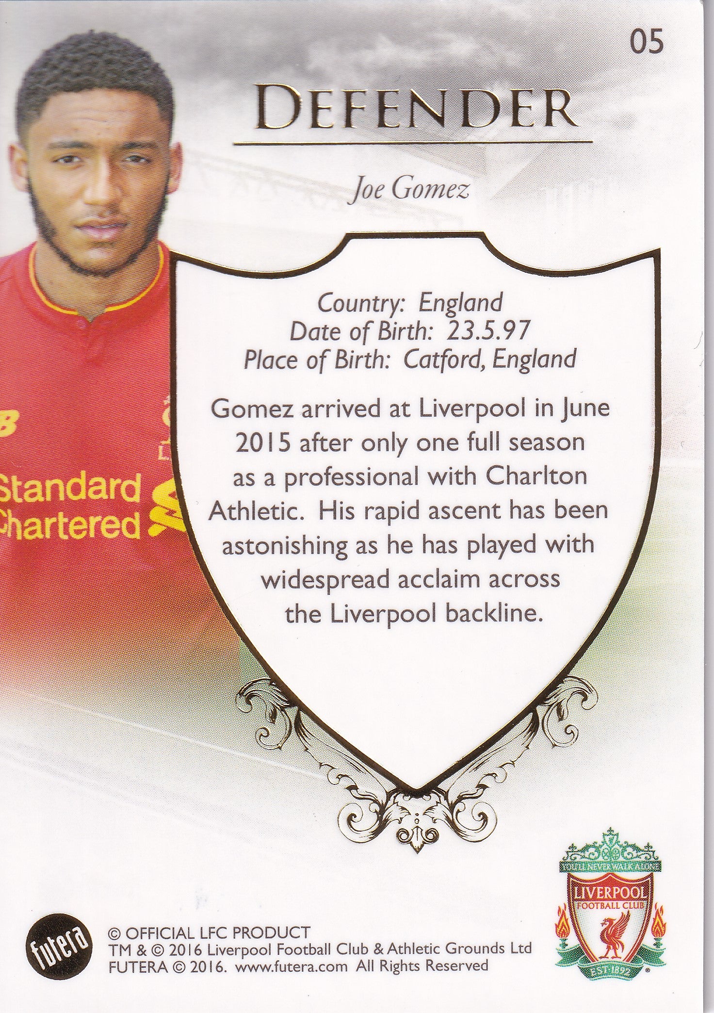 005. JOE GOMEZ - LIVERPOOL