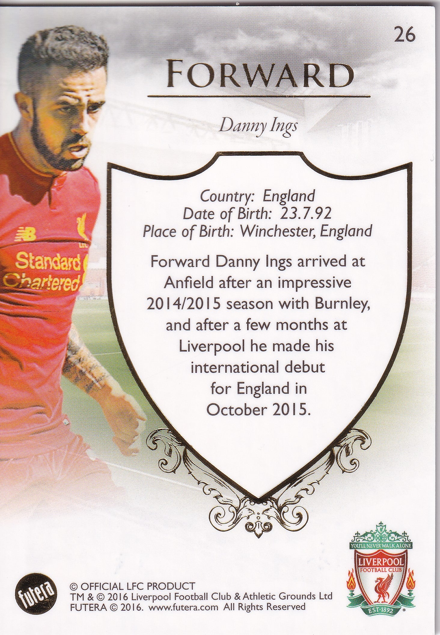 026. DANNY INGS - LIVERPOOL