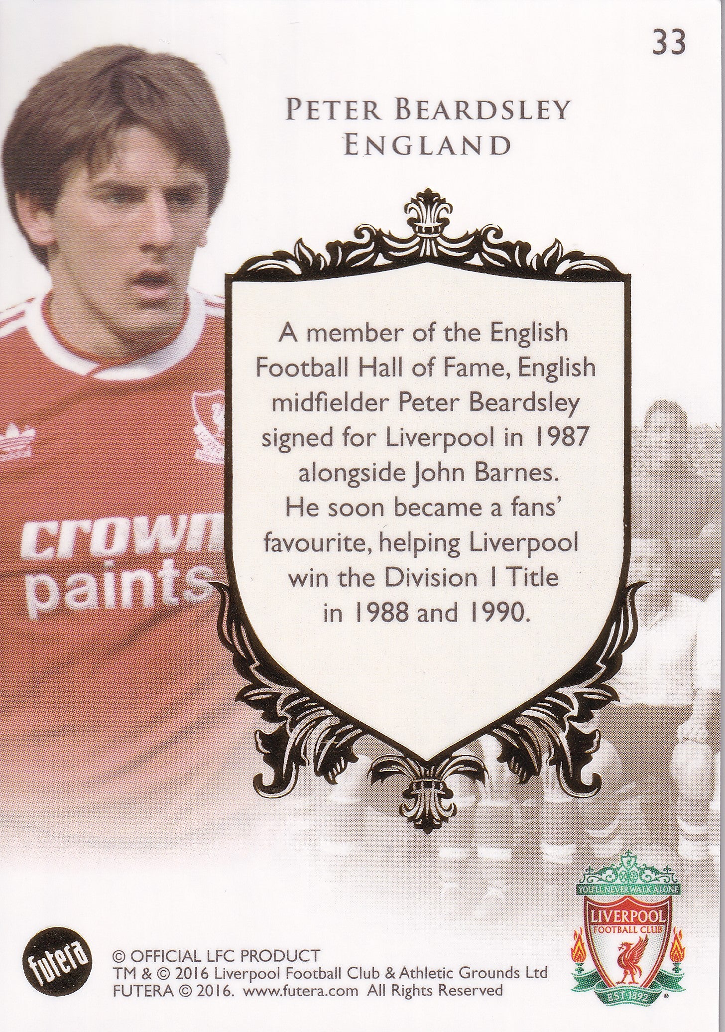 033. PETER BEARDSLEY - LIVERPOOL - THE GREATS