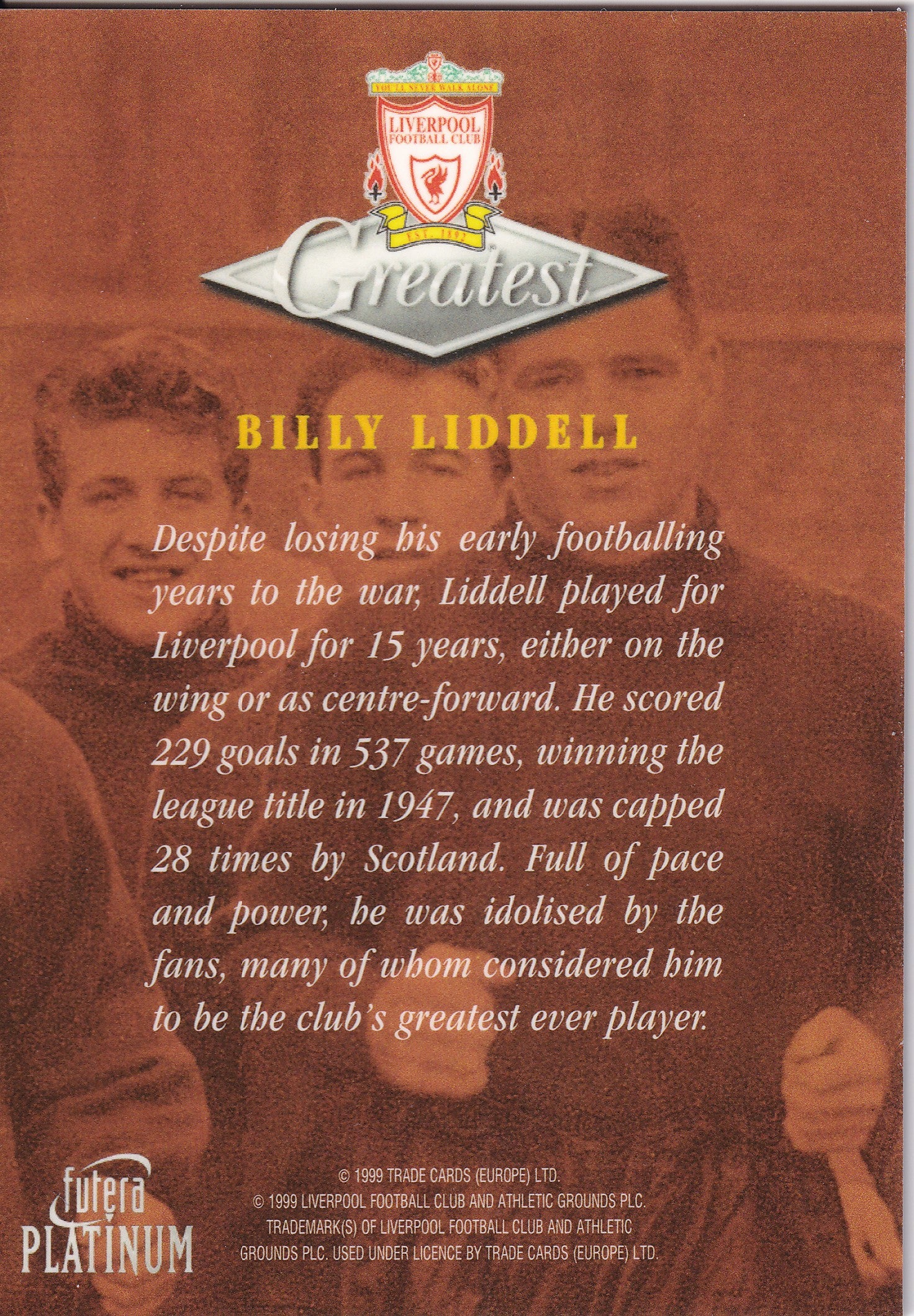 027. BILLY LIDDELL - GREATEST - LIVERPOOL