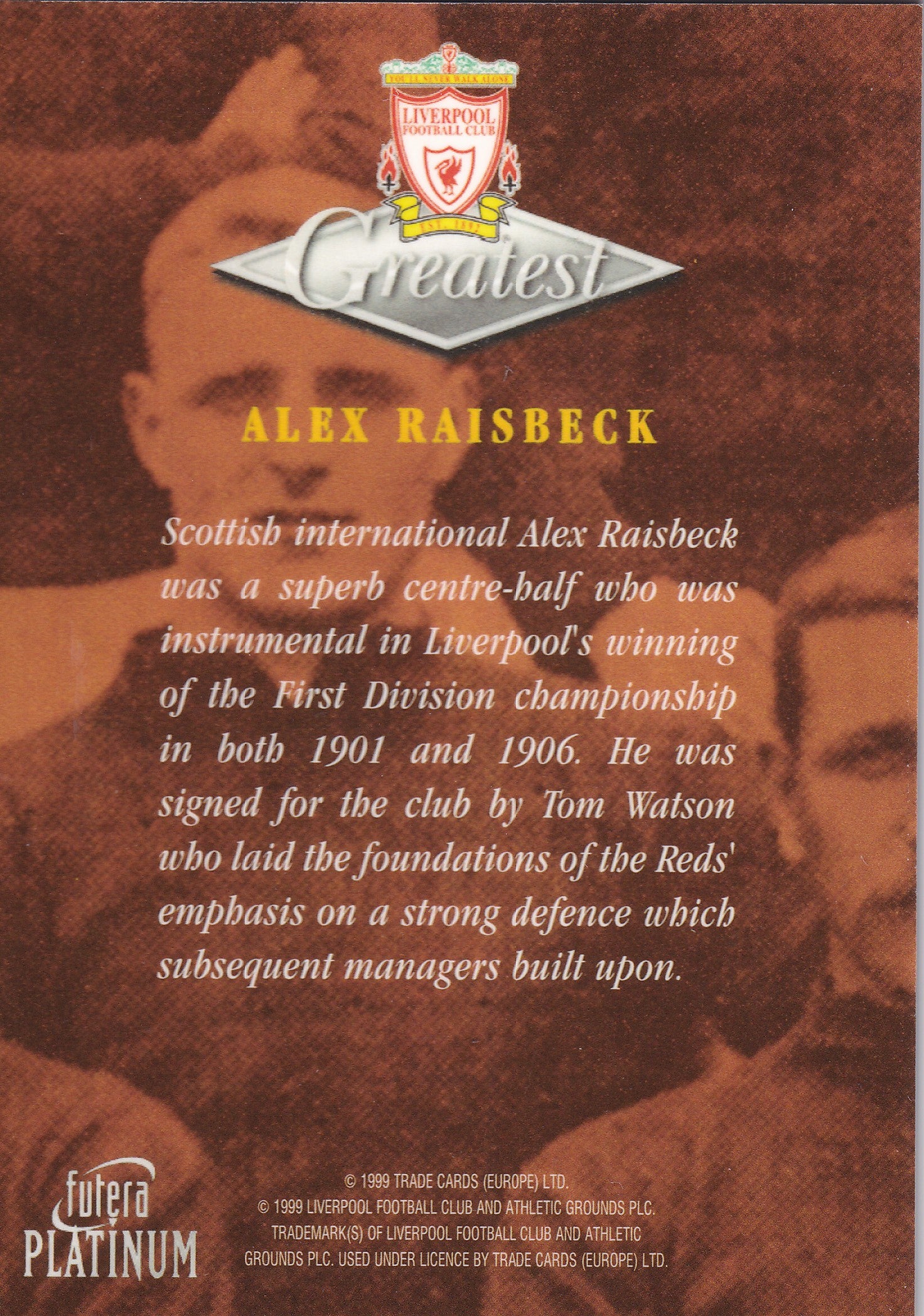 037. ALEX RAISBECK - GREATEST - LIVERPOOL