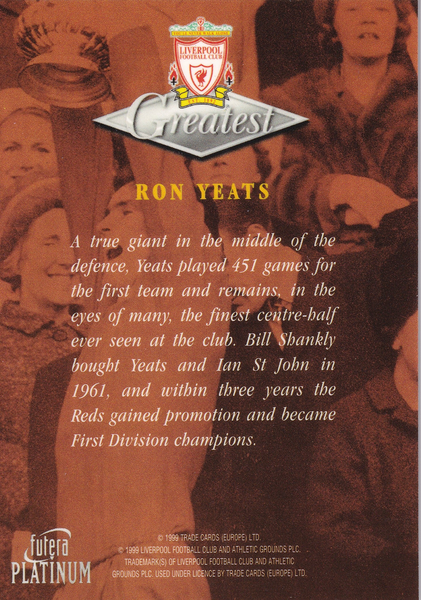 050. RON YEATS - GREATEST - LIVERPOOL