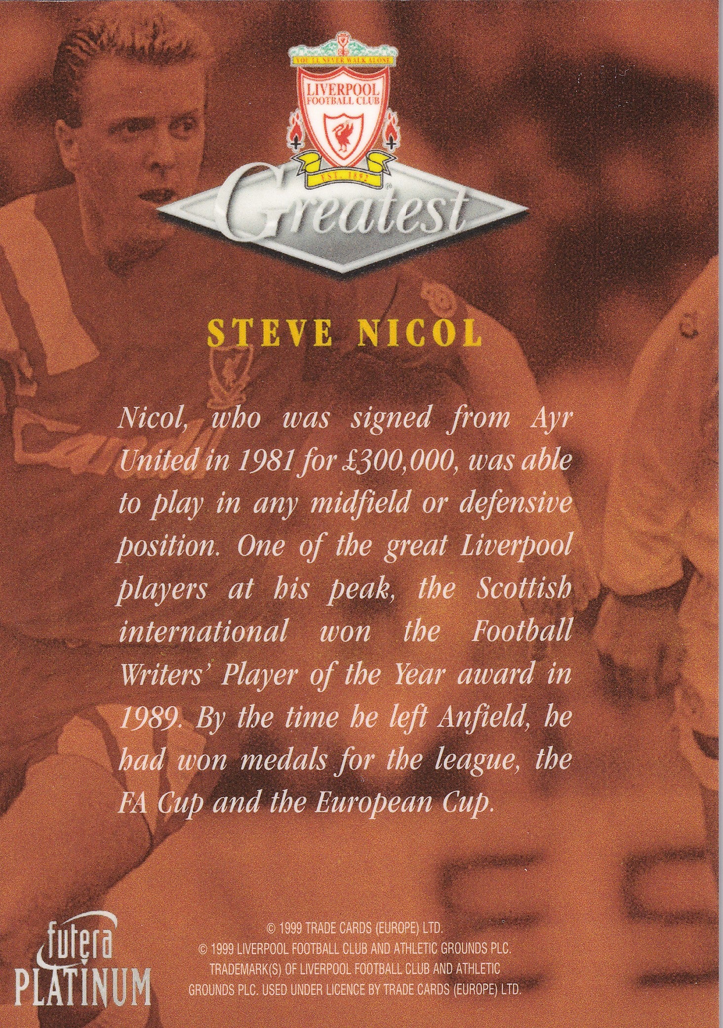 035. STEVE NICOL - GREATEST - LIVERPOOL