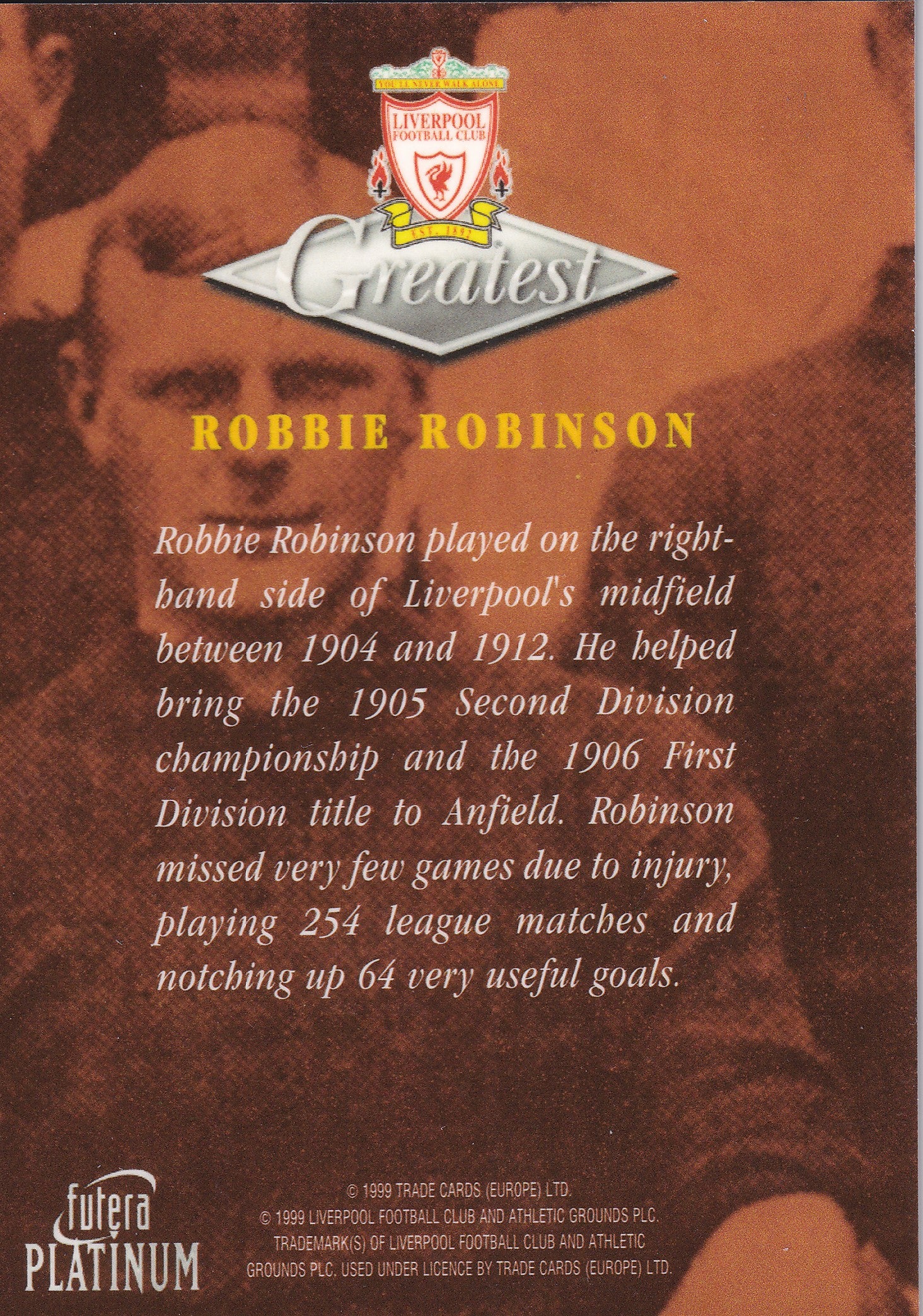 038. ROBBIE ROBINSON - GREATEST - LIVERPOOL
