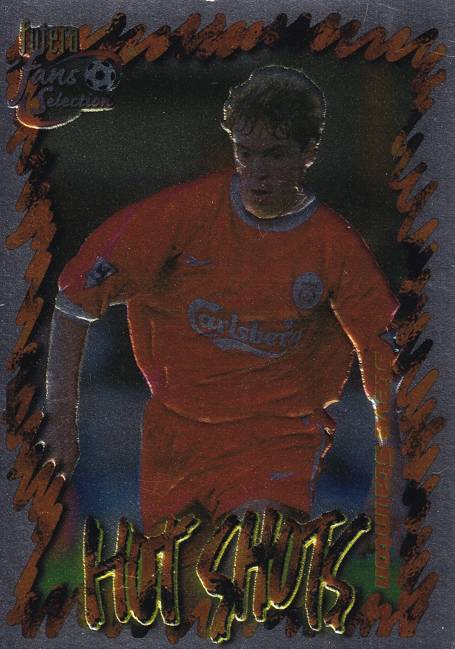HS1. STEVE STAUNTON - LIVERPOOL - HOT SHOTS - CHROME EMBOSED