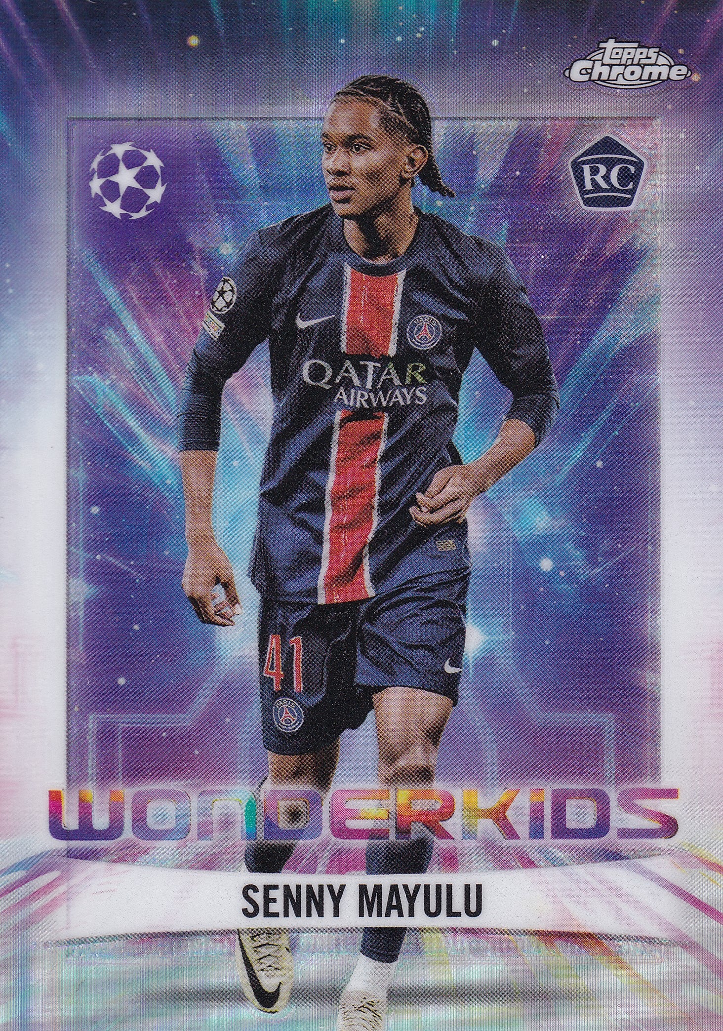 WK-15. SENNY MAYULU - PARIS SAINT-GERMAIN - ROOKIE CARD - WONDERKIDS