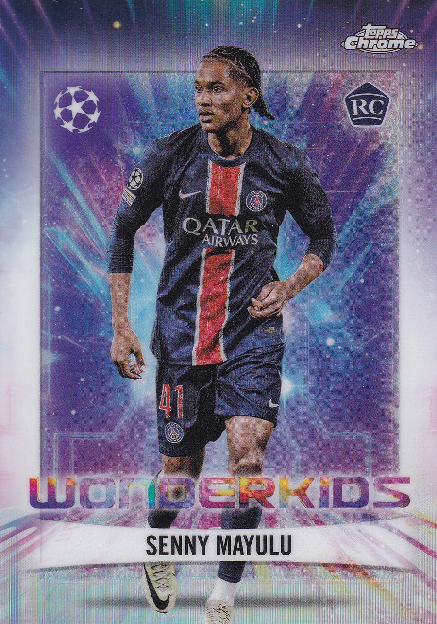 WK-15. SENNY MAYULU - PARIS SAINT-GERMAIN - ROOKIE CARD - WONDERKIDS