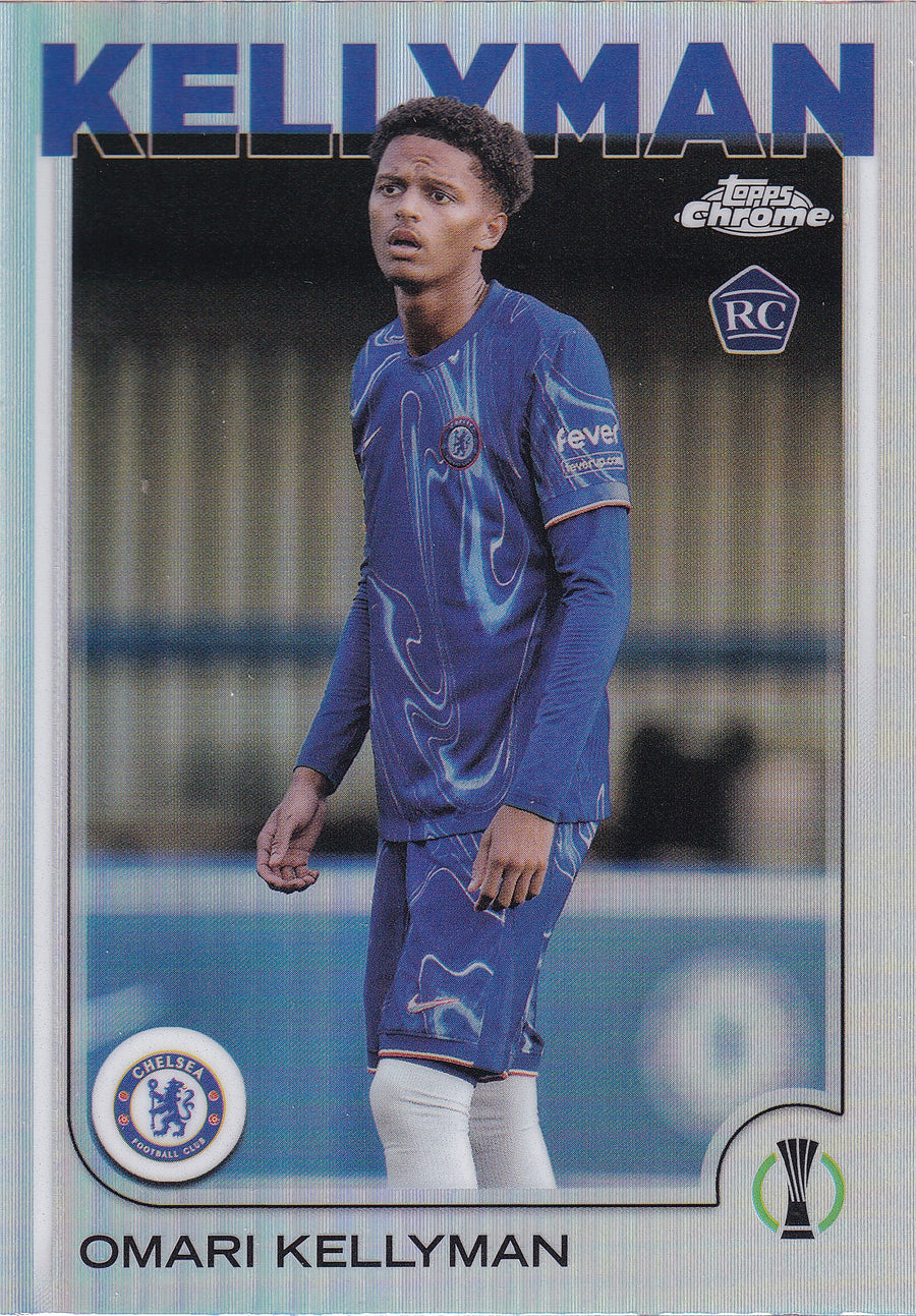 106. OMARI KELLYMAN - CHELSEA - ROOKIE CARD - SILVER REFRACTOR