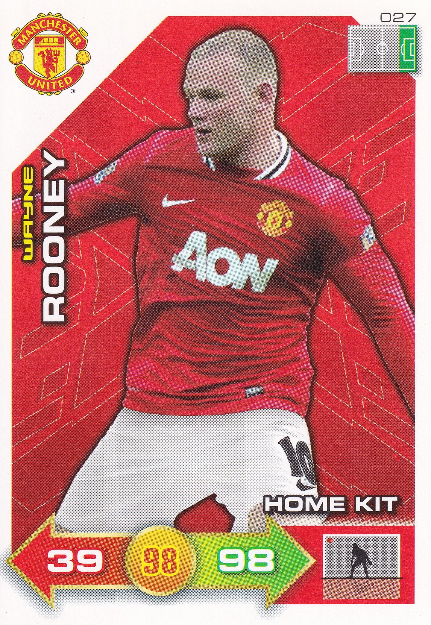 027. WAYNE ROONEY - MANCHESTER UNITED - HOME KIT