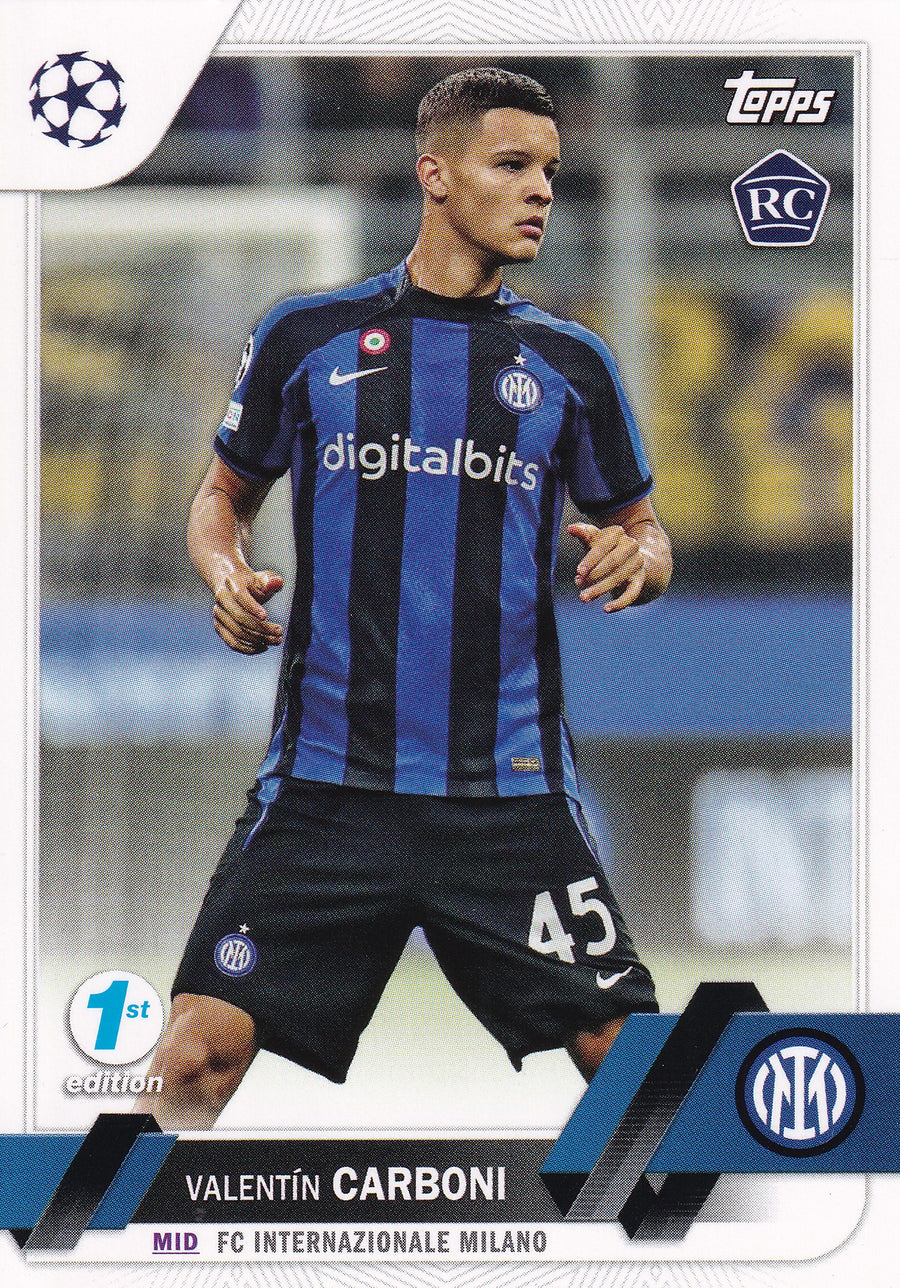 006. VALENTIN CARBONI - FC INTERNAZIONALE MILANO - ROOKIE CARD - 1ST EDITION