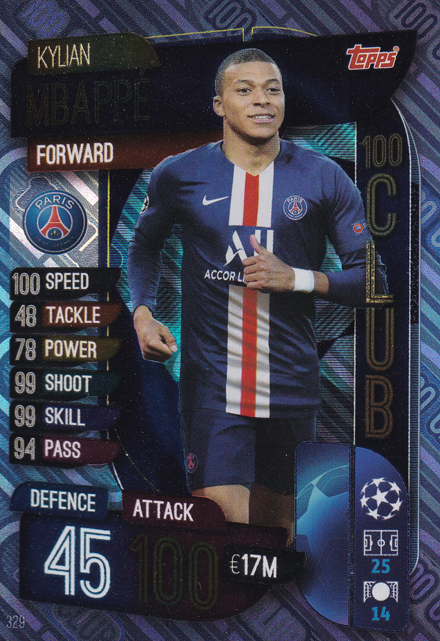 329. KYLIAN MBAPPE - PARIS SAINT-GERMAIN - 100 CLUB