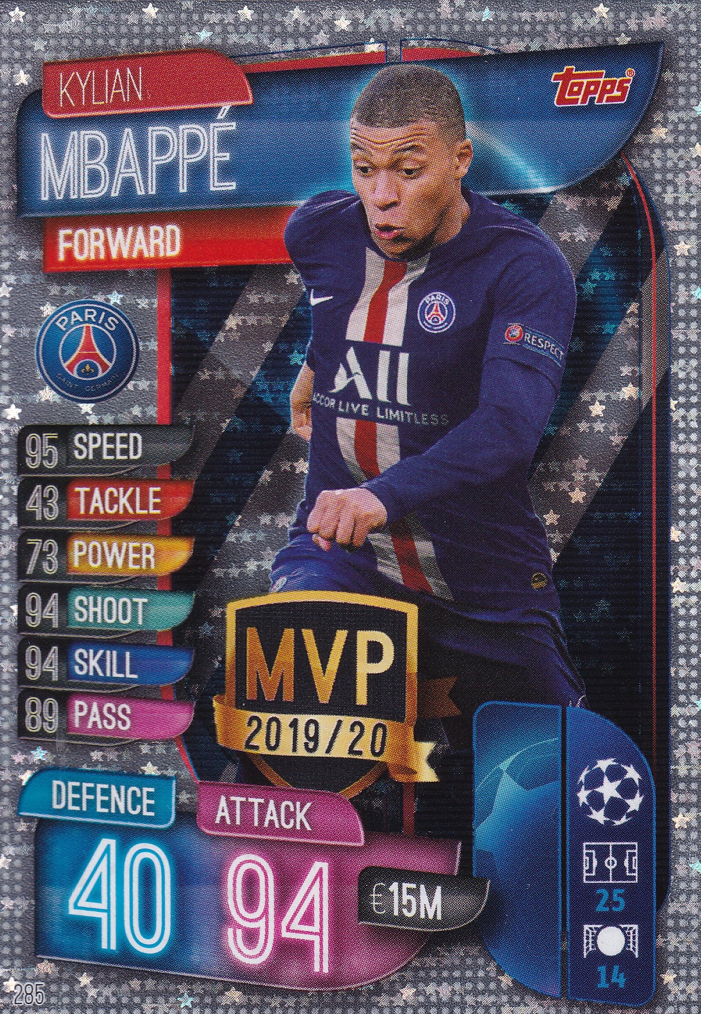 285. KYLIAN MBAPPE - PARIS SAINT-GERMAIN - MVP 2019/20