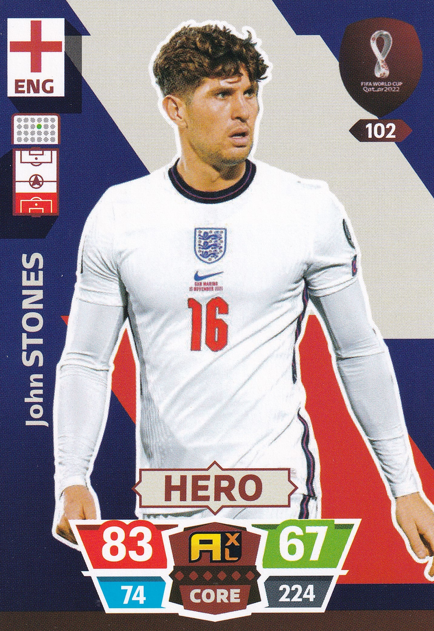 102. JOHN STONES - ENGLAND