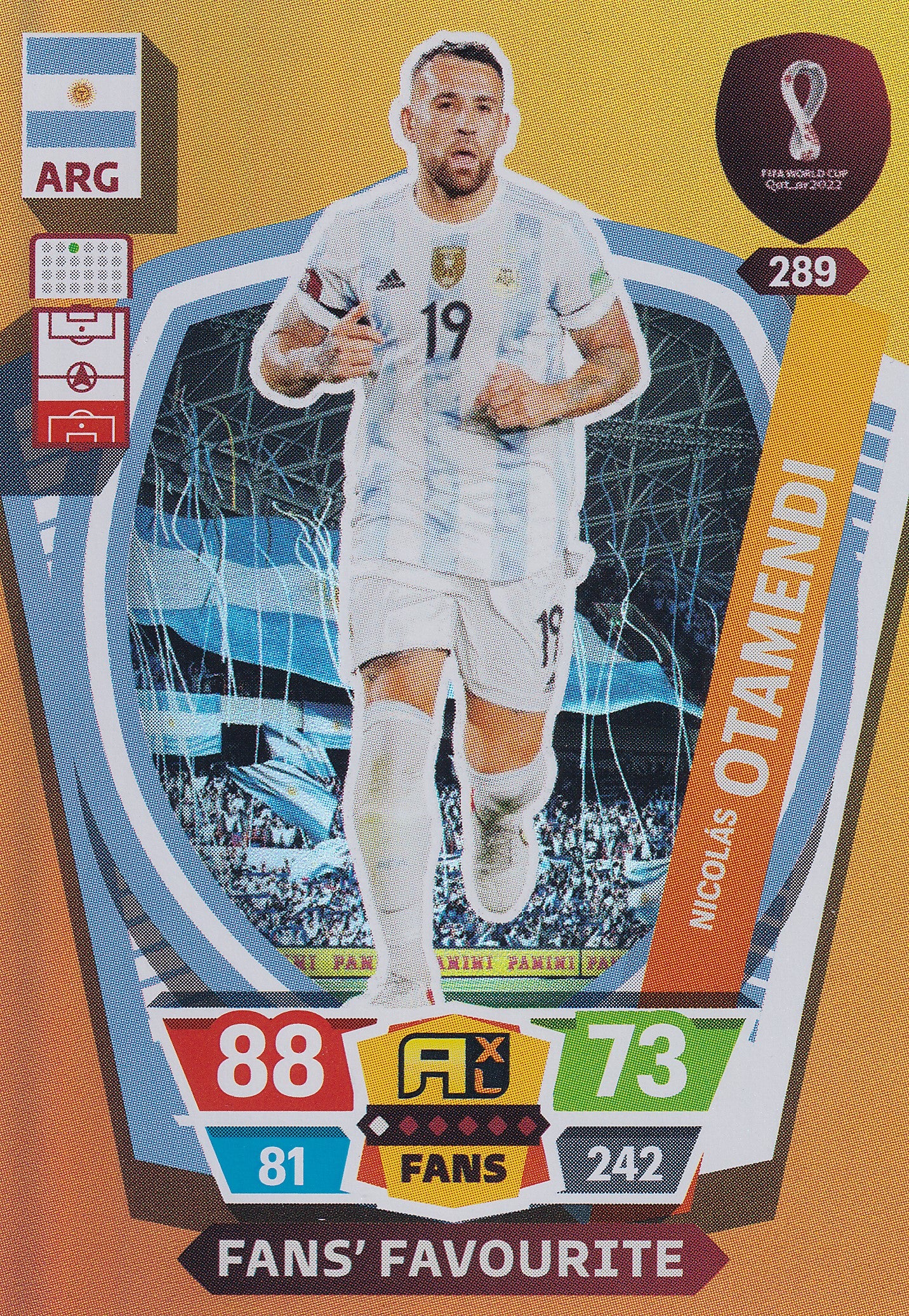 289. NICOLAS OTAMENDI - ARGENTINA - FANS FAVOURITE