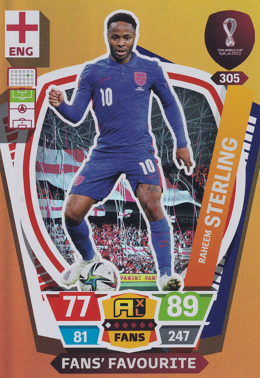 305. RAHEEM STERLING - ENGLAND - FANS FAVOURITE