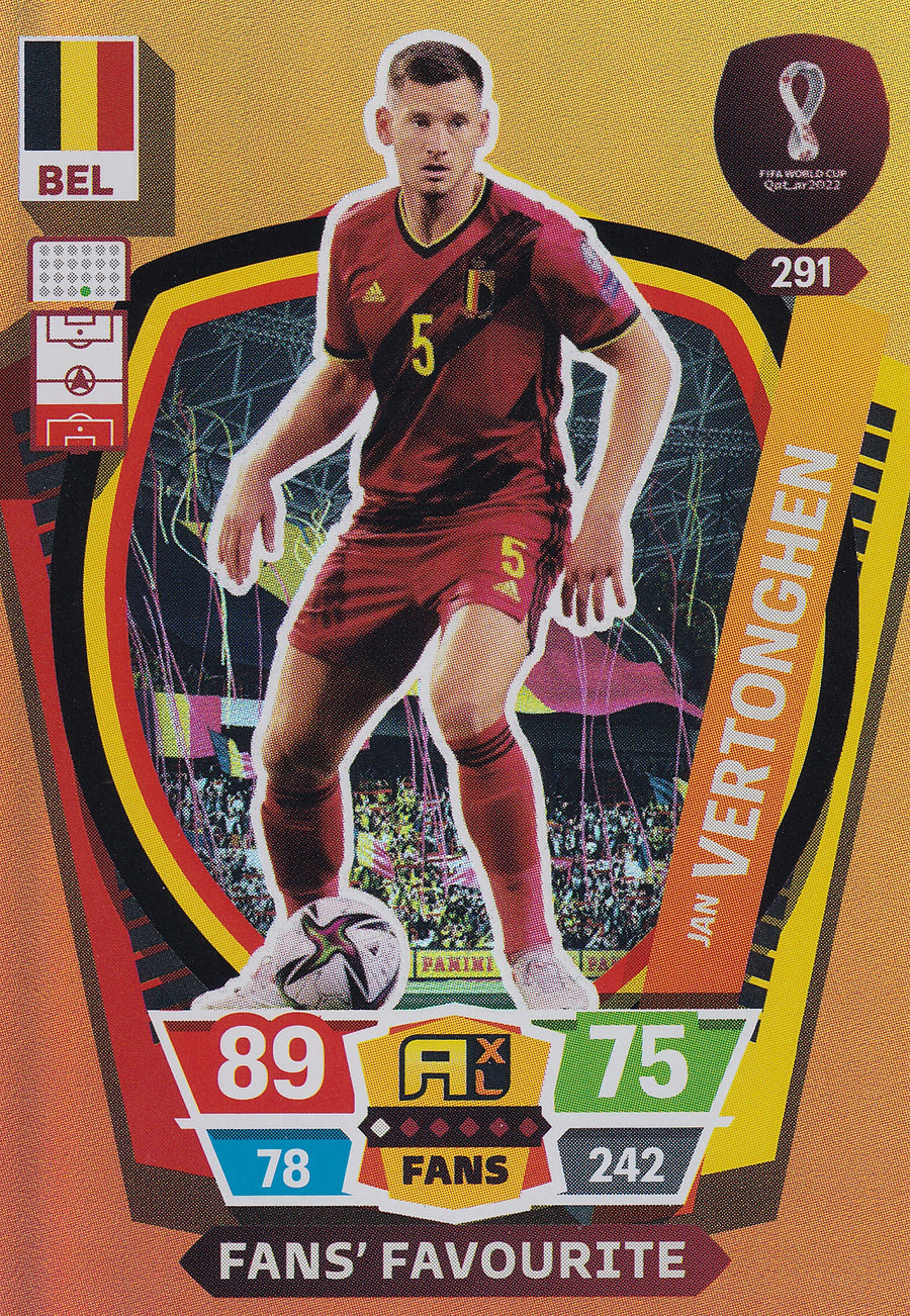 291. JAN VERTONGHEN - BELGIUM - FANS FAVOURITE