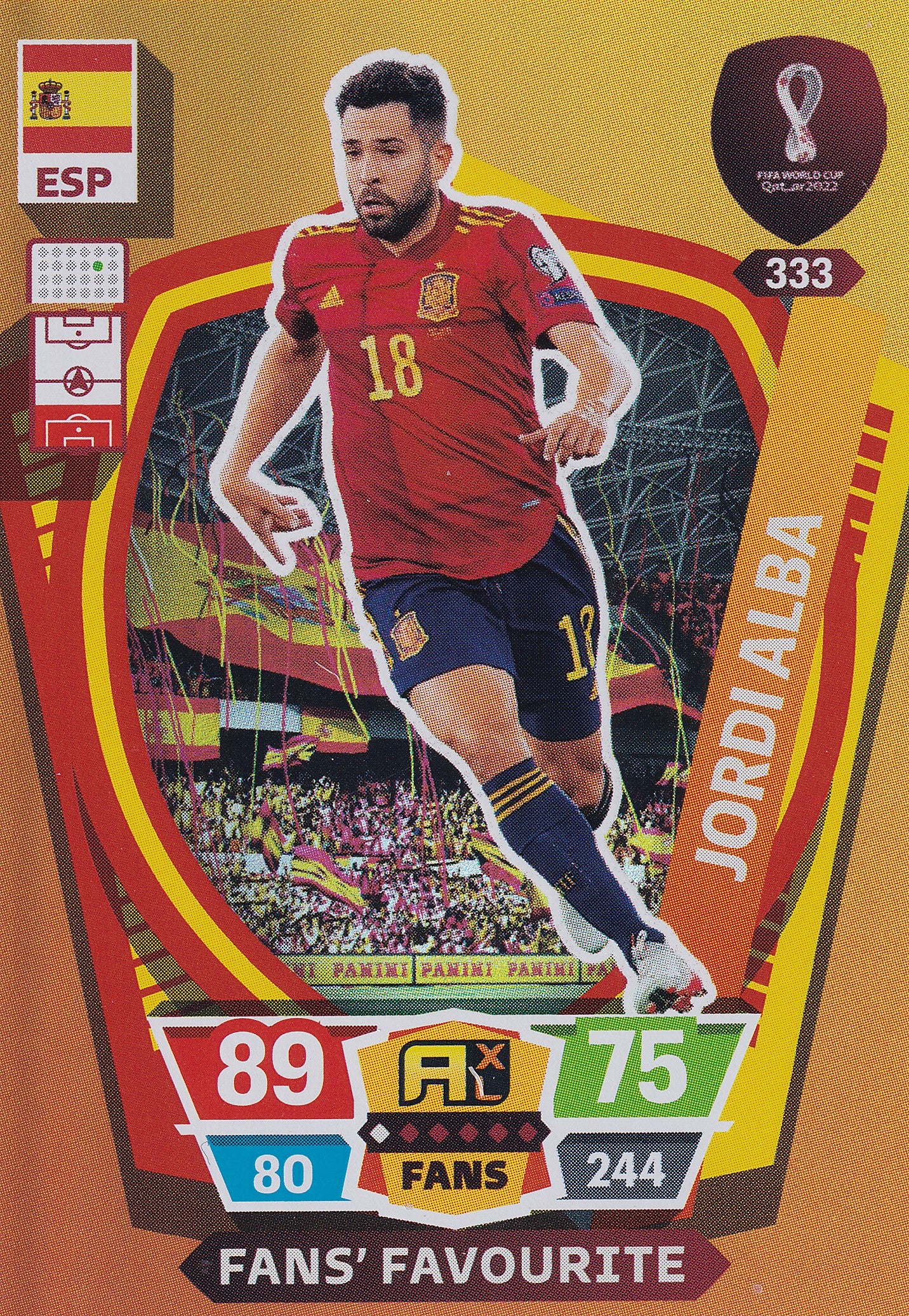 333. JORDI ALBA - ESPAÑA - FANS FAVOURITE