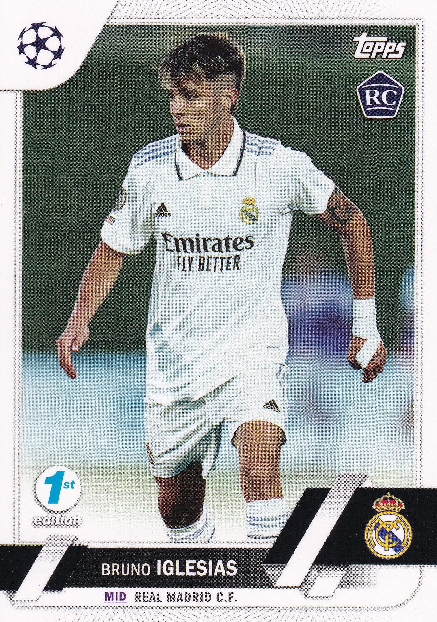 114. BRUNO IGLESIAS - REAL MADRID C.F. - ROOKIE CARD - 1ST EDITION