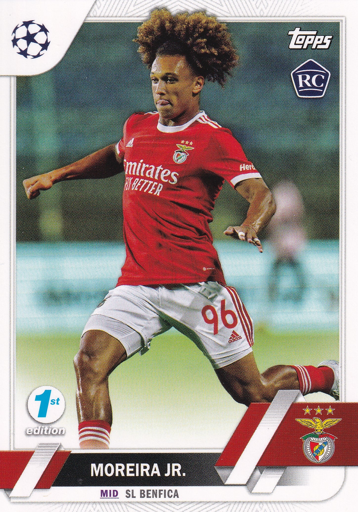 037. MOREIRA JR. - SL BENFICA - ROOKIE CARD - 1ST EDITION