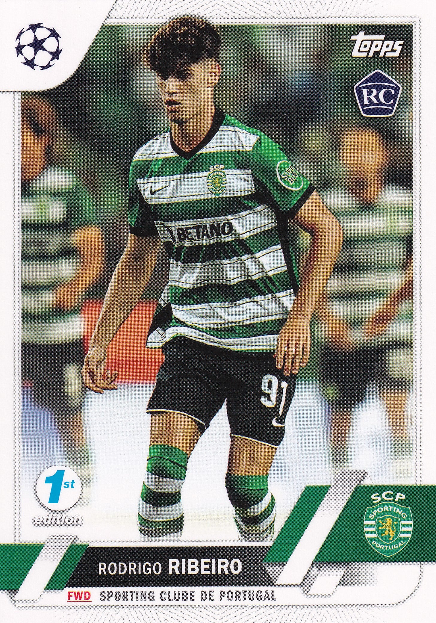 194. RODRIGO RIBEIRO - SPORTING CLUBE DE PORTUGAL - ROOKIE CARD - 1ST EDITION