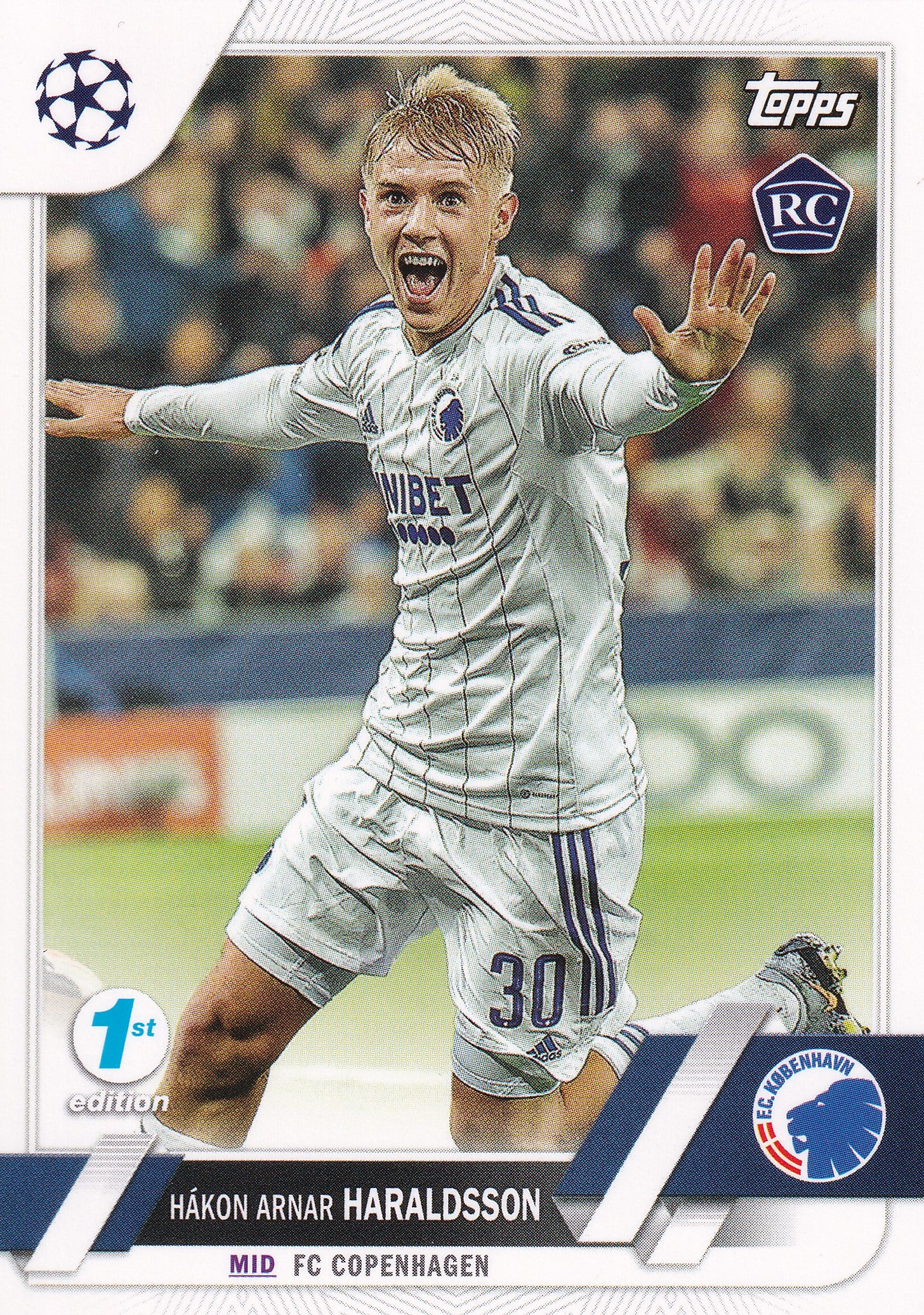 175. HÅKON ARNAR HARALDSSON - FC COPENHAGEN - ROOKIE CARD - 1ST EDITION